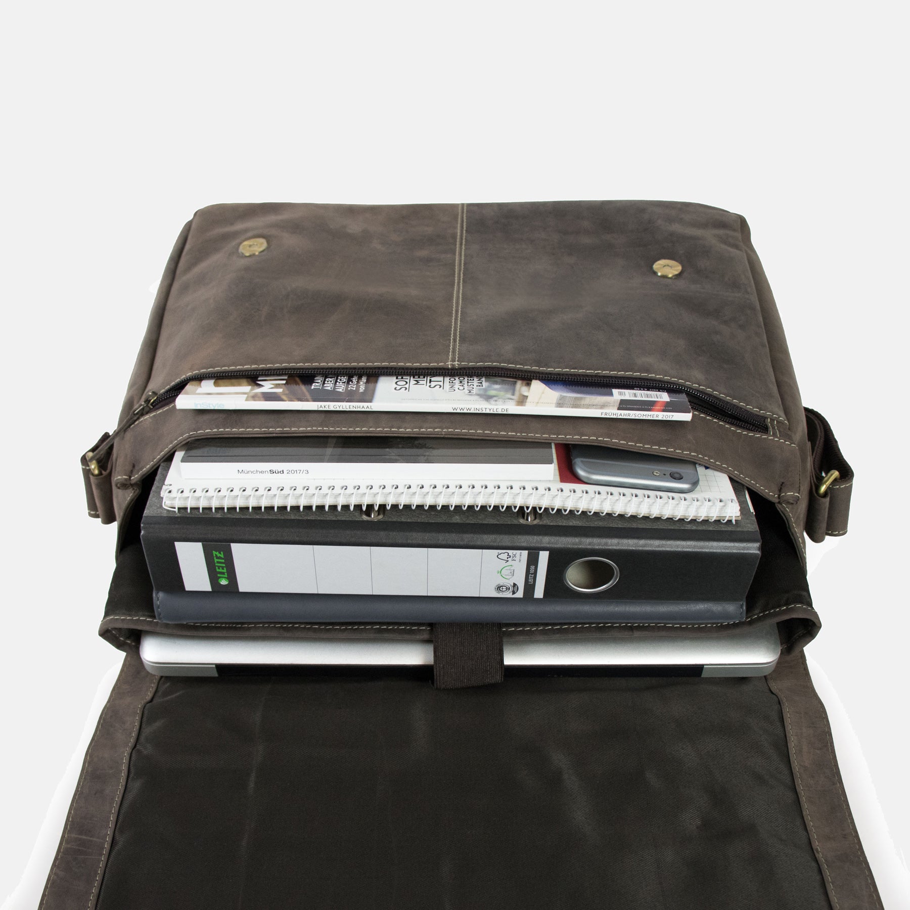Messenger Bag SPENCER Büffelleder braun