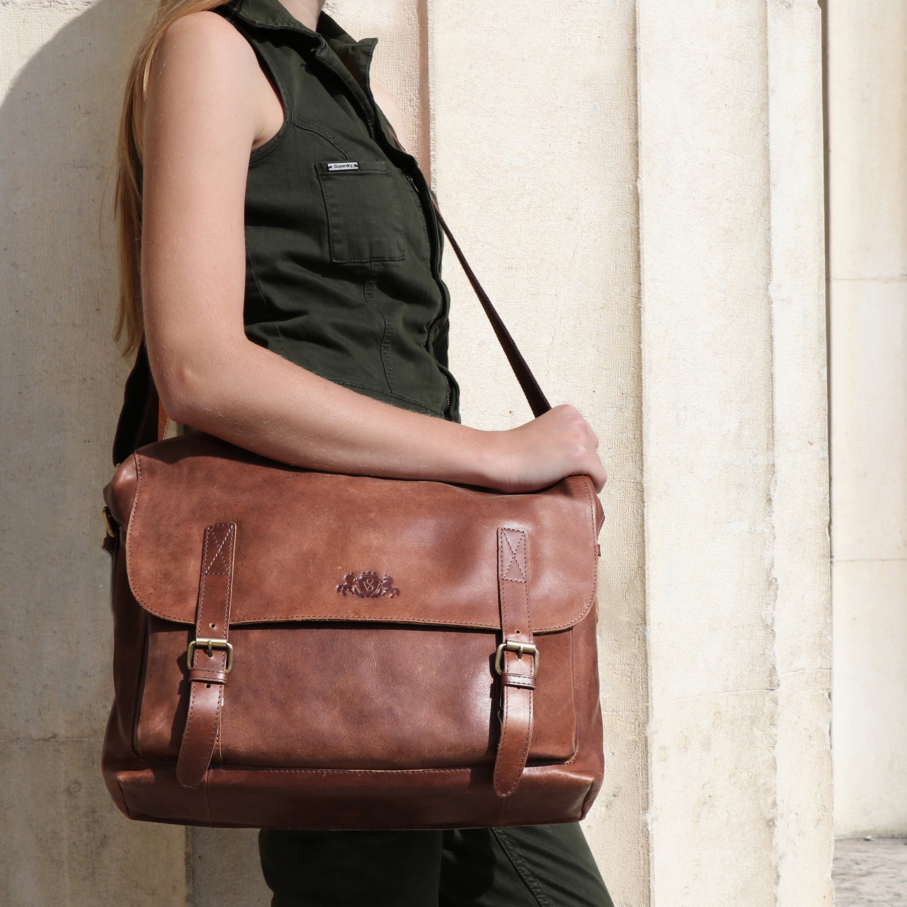 Aktentasche ETON Natur-Leder braun