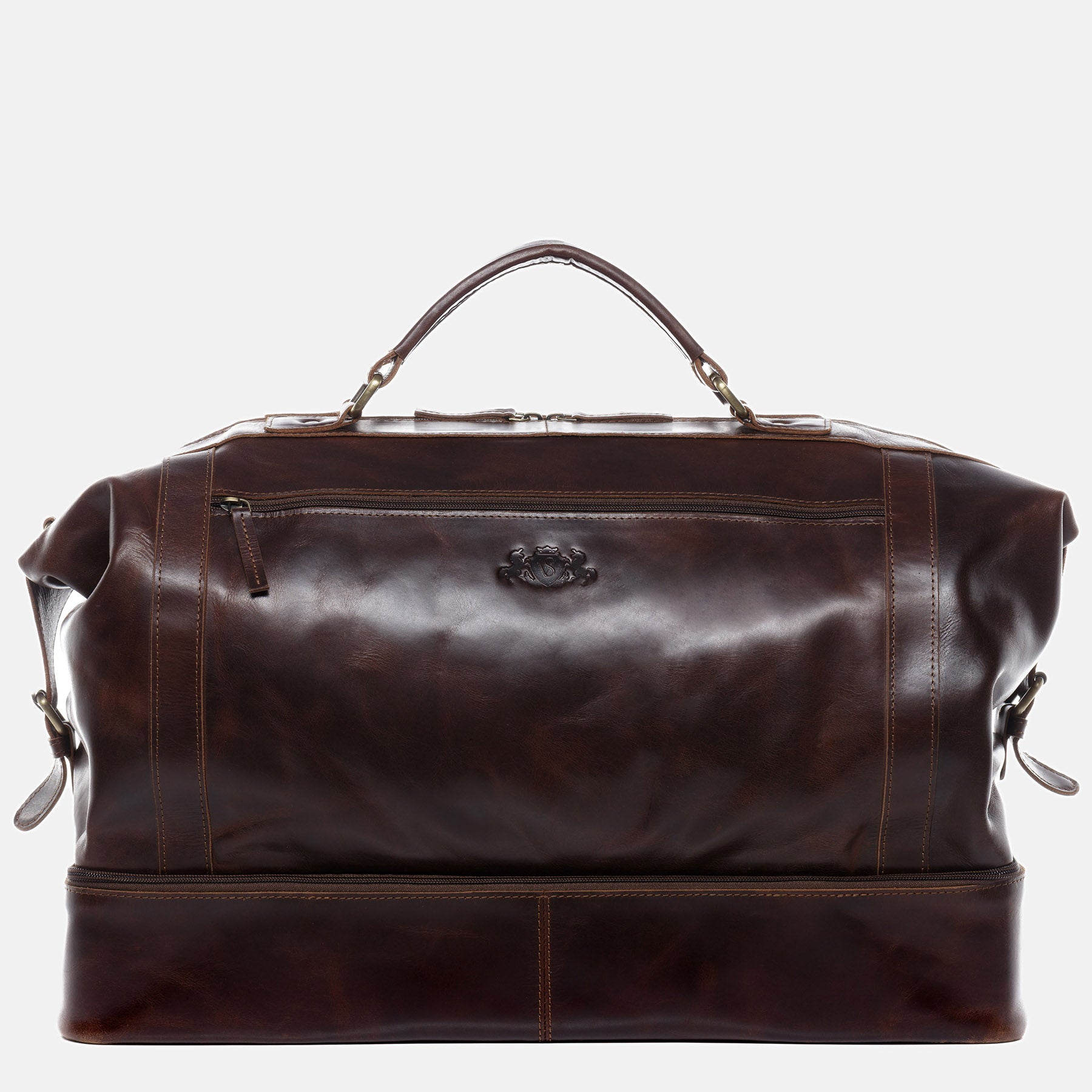 Weekender KINGSTON Schuh-Fach Natur-Leder braun