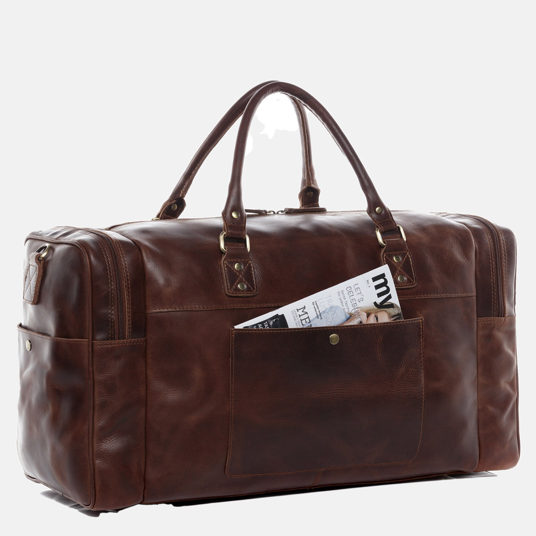 Reisetasche YALE Natur-Leder braun