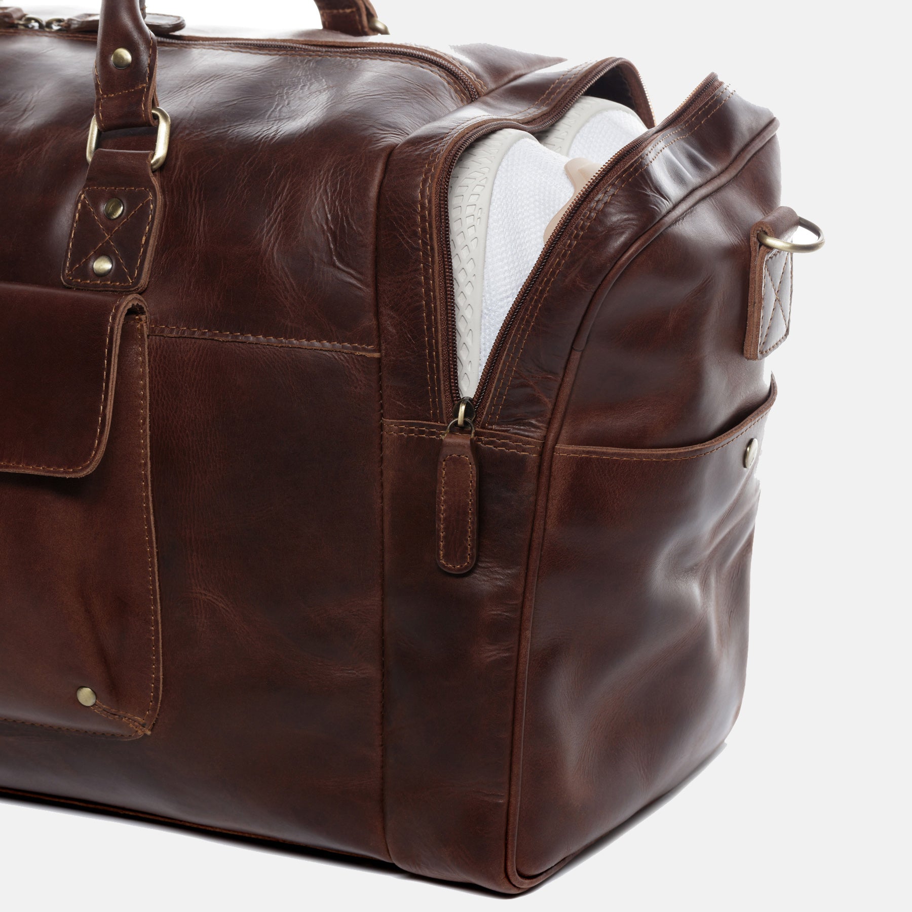 Reisetasche YALE Natur-Leder braun