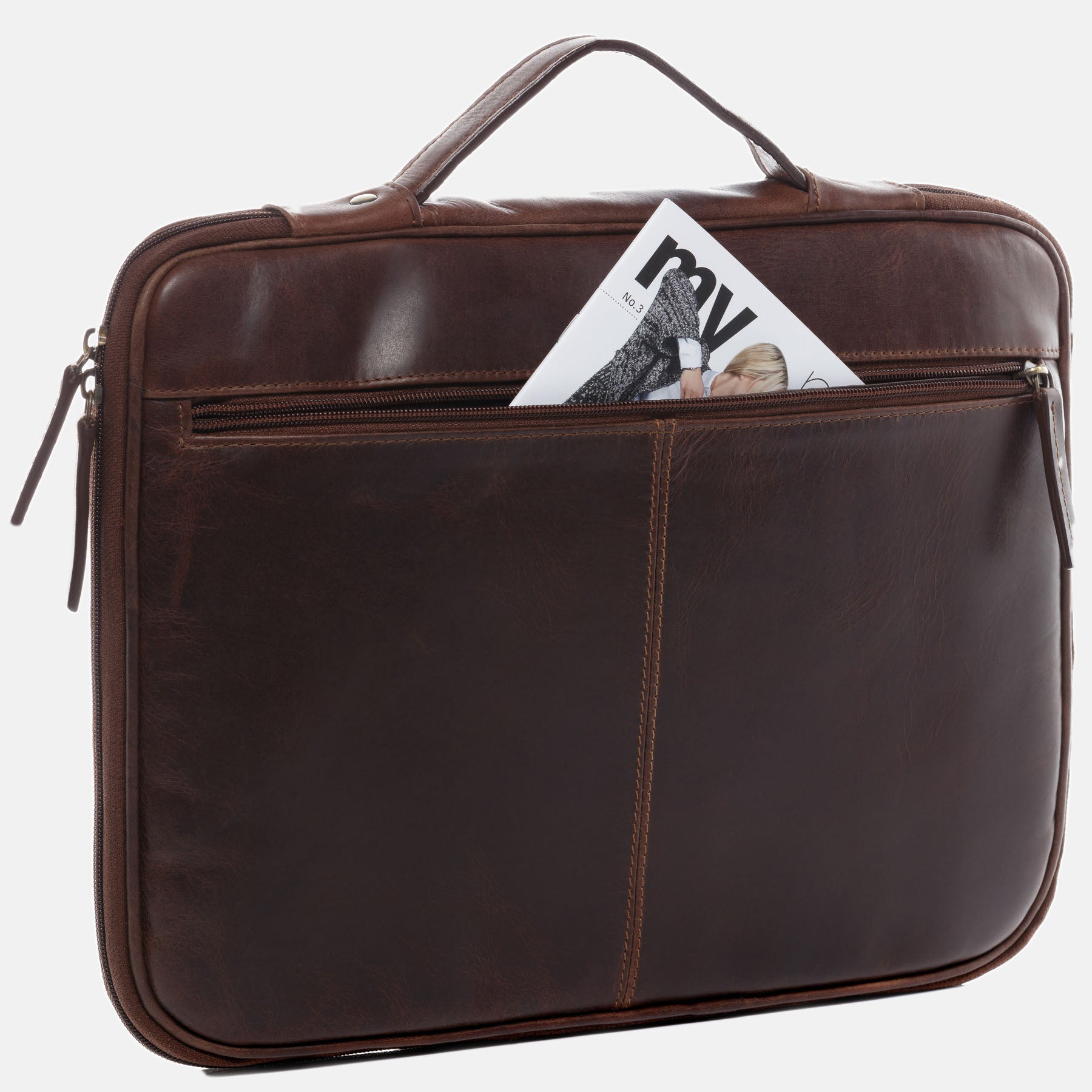 Laptop-Organizer JOSEY Naturleder braun