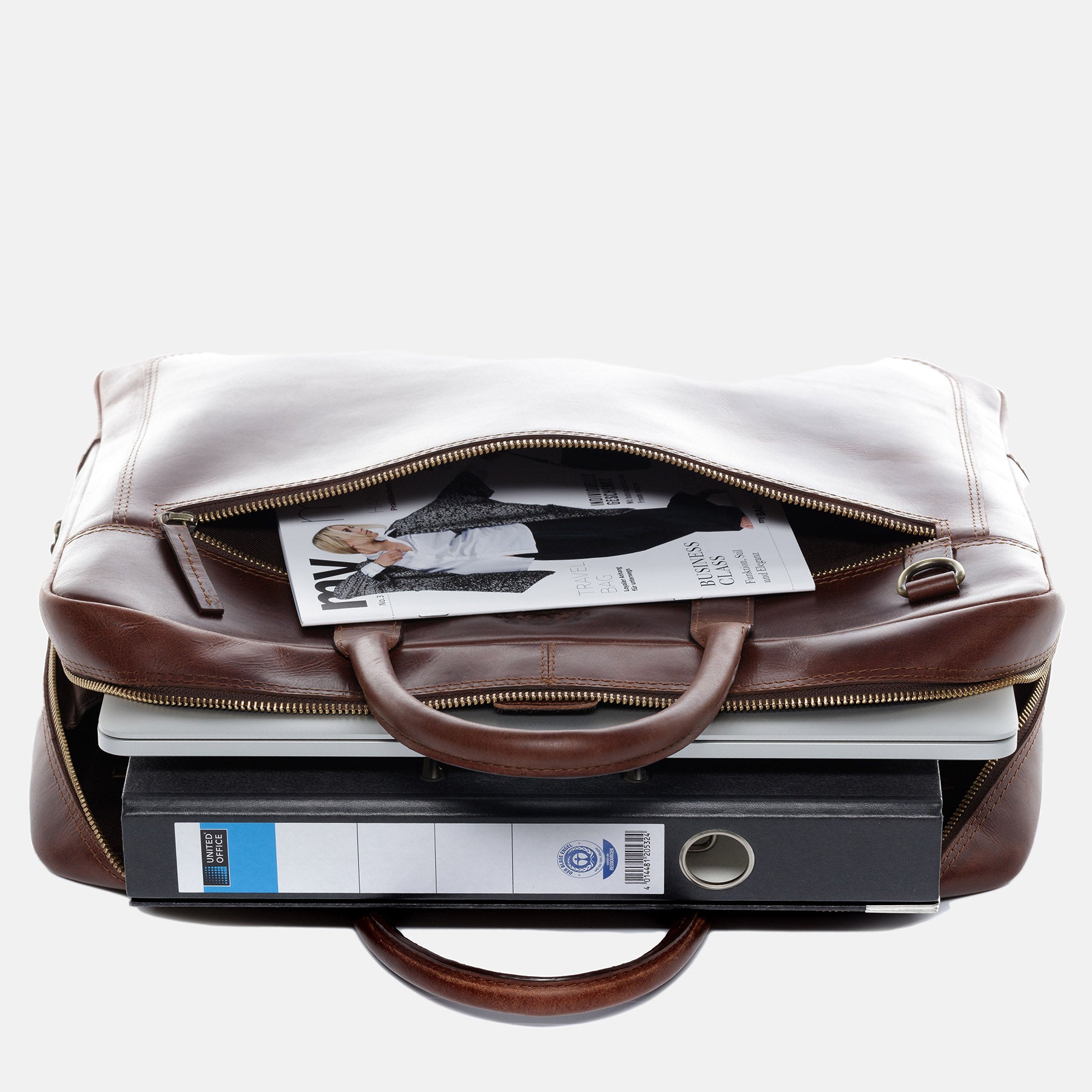 Laptoptasche DIXON Natur-Leder braun