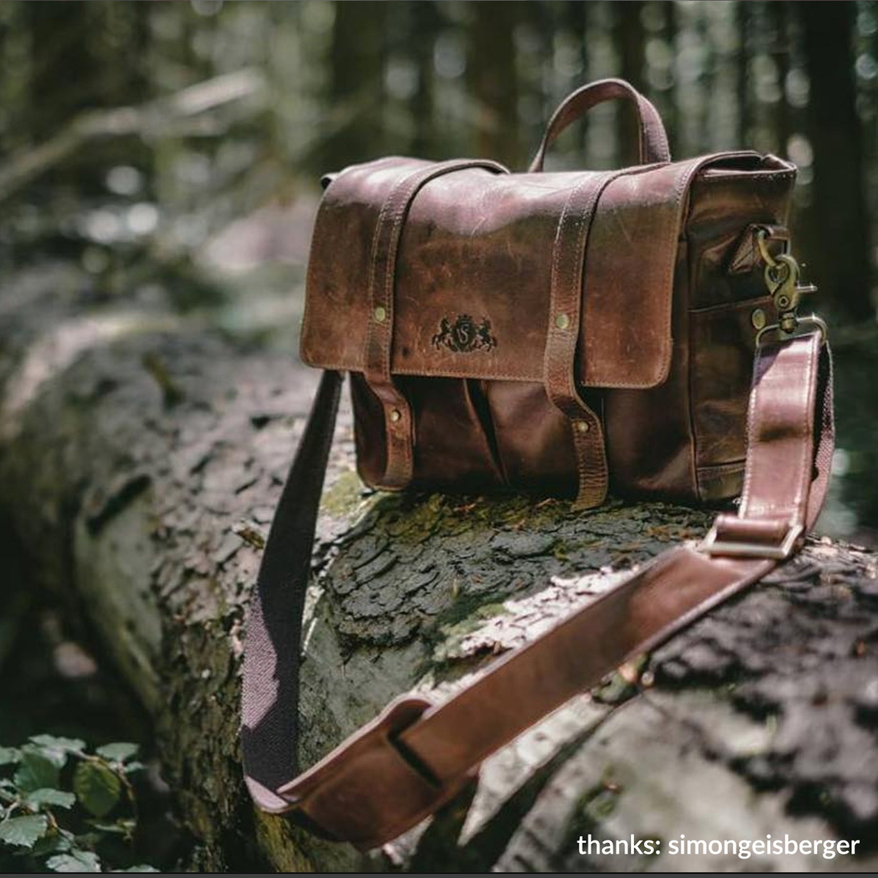 Kameratasche HEATHROW Naturleder braun-cognac