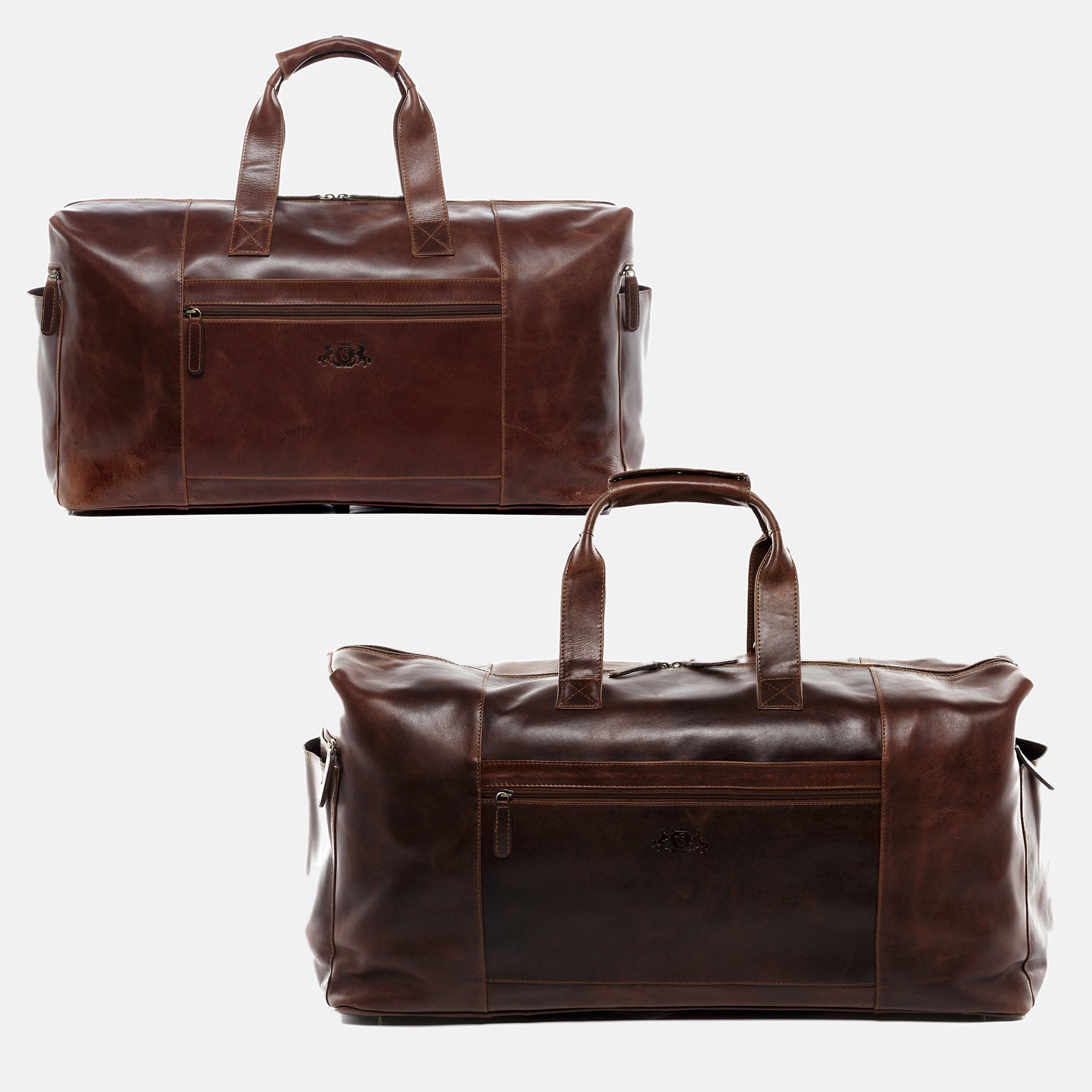 XL Reisetasche BRISTOL Naturleder braun-cognac