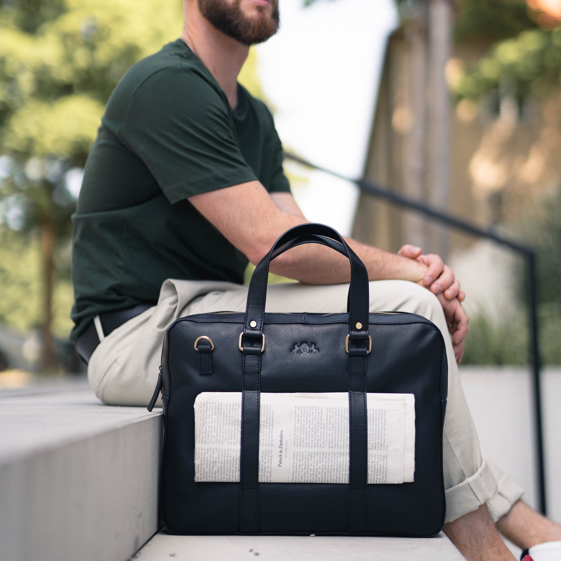 Laptoptasche Maguire Natur-Leder braun