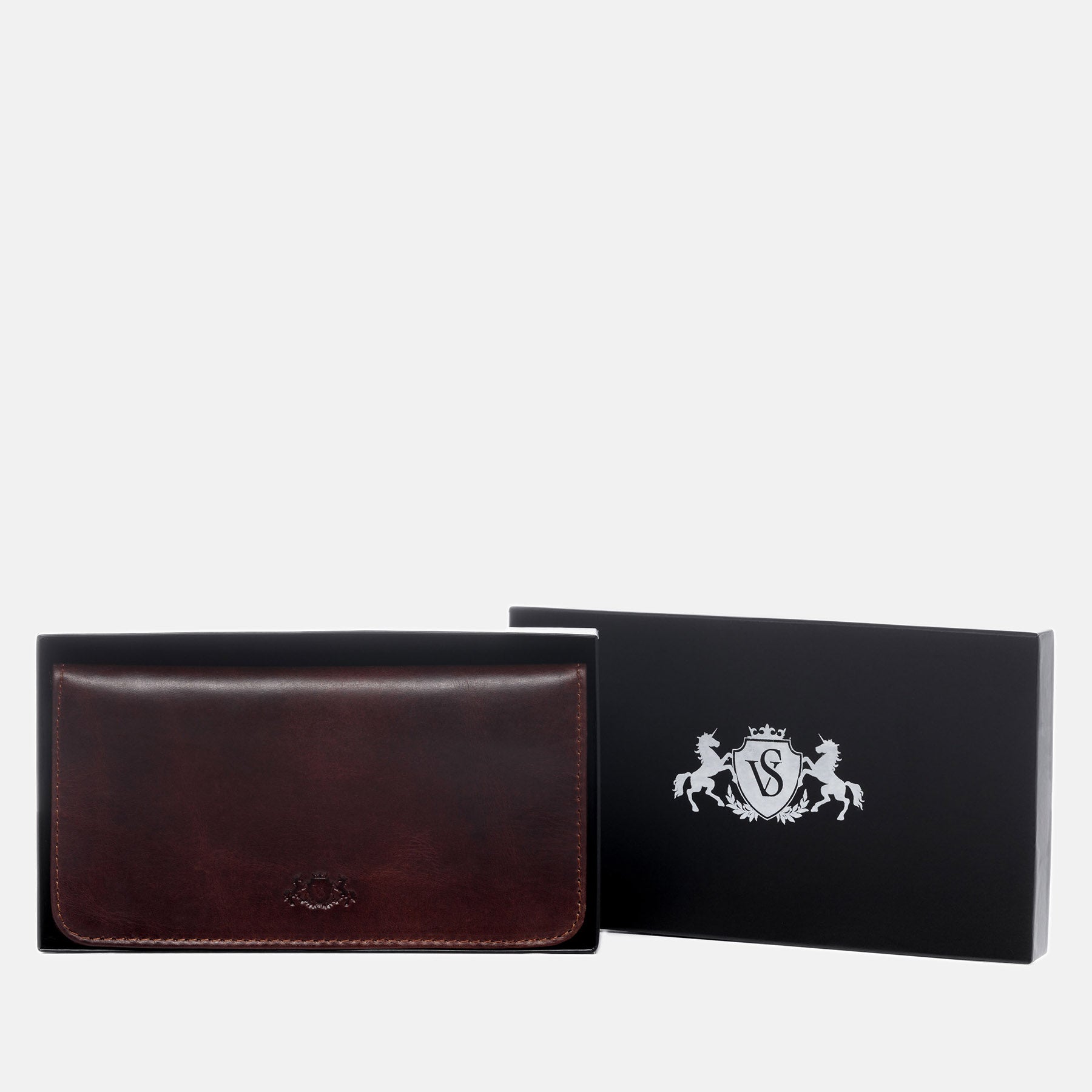 Pencil case LULU natural leather brown-cognac