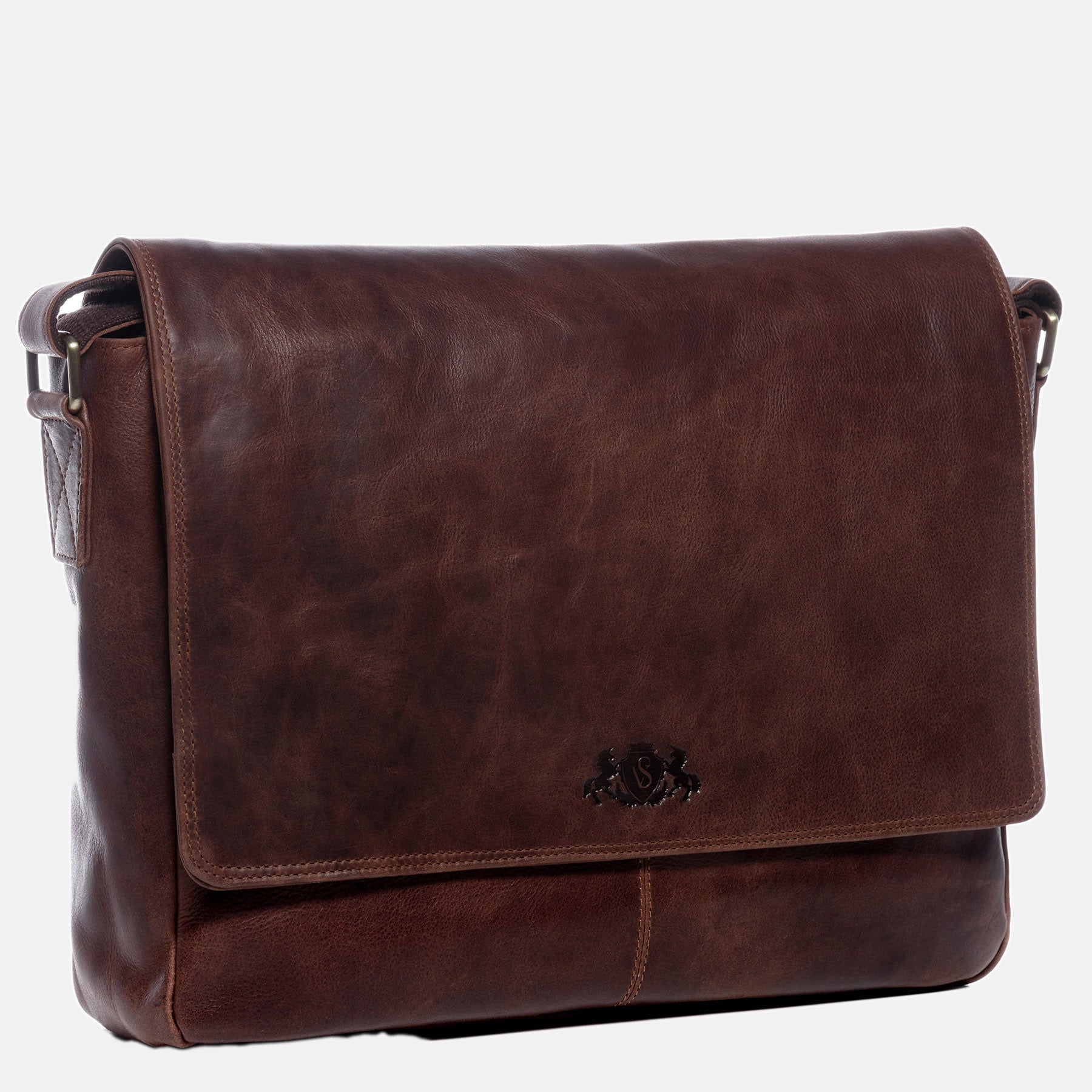 Messenger Bag SPENCER natural leather vintage brown