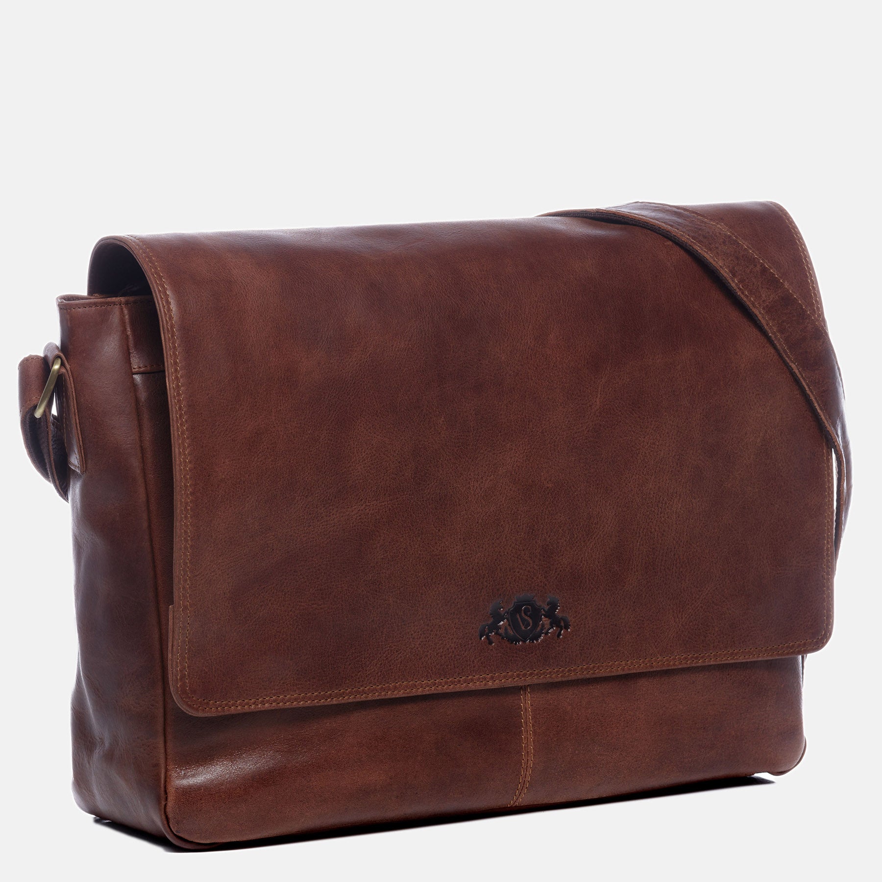Messenger Bag SPENCER natural leather vintage brown