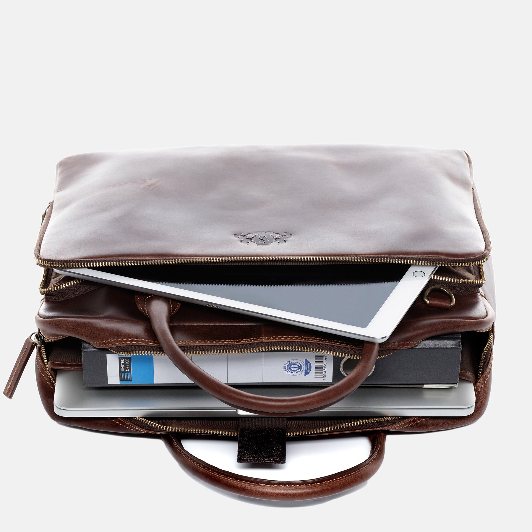 Laptoptasche RYAN Natur-Leder braun
