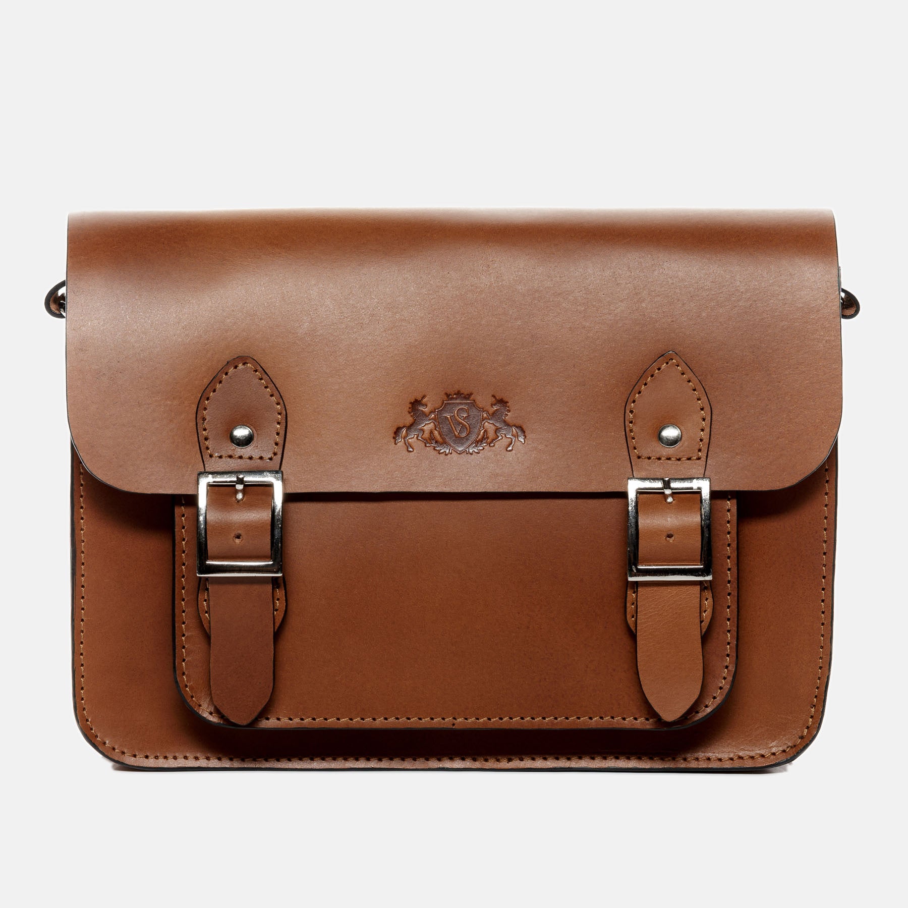 Satchel TESSA Sattelleder hellbraun-cognac