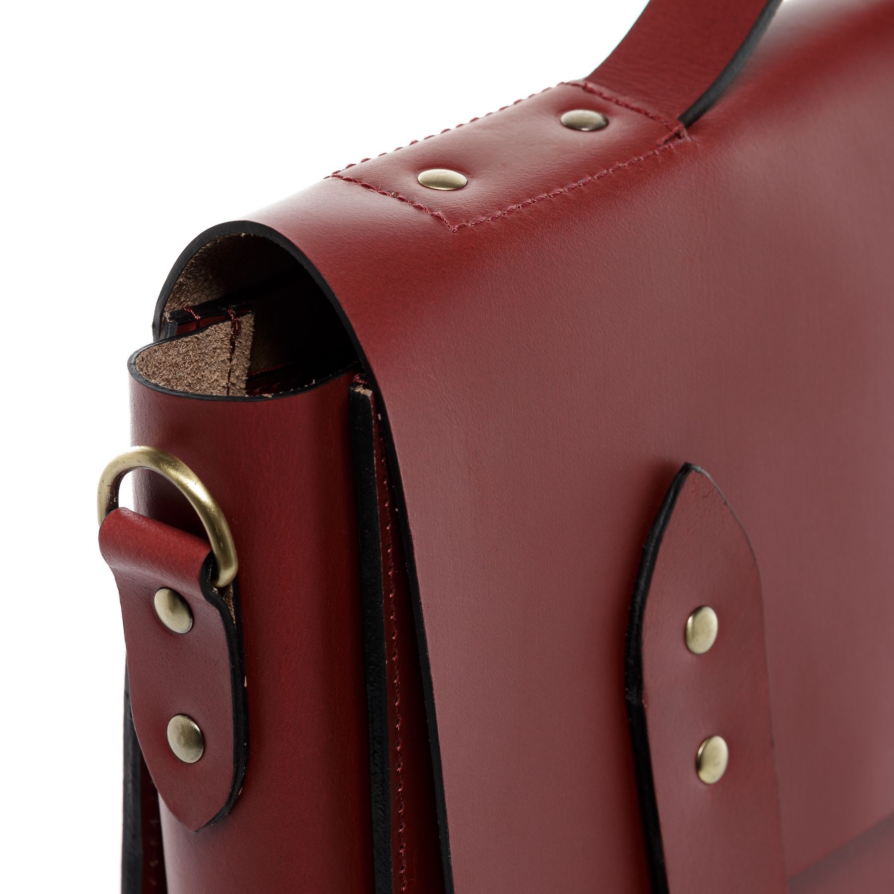 SID & VAIN Aktentasche Leder BOSTON Businesstasche rot 15" 9821