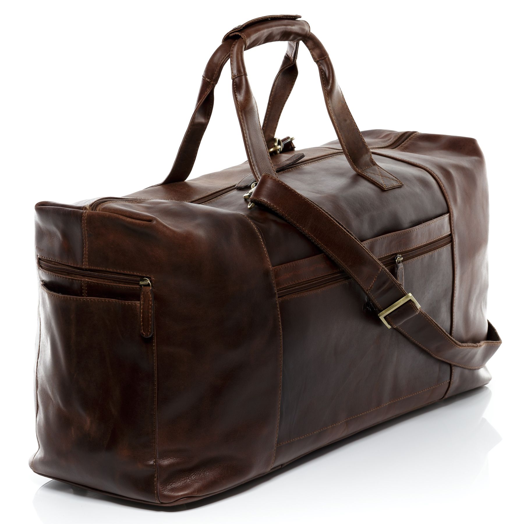 SID & VAIN Reisetasche groß Leder XXL BRISTOL XXL-brown 9826