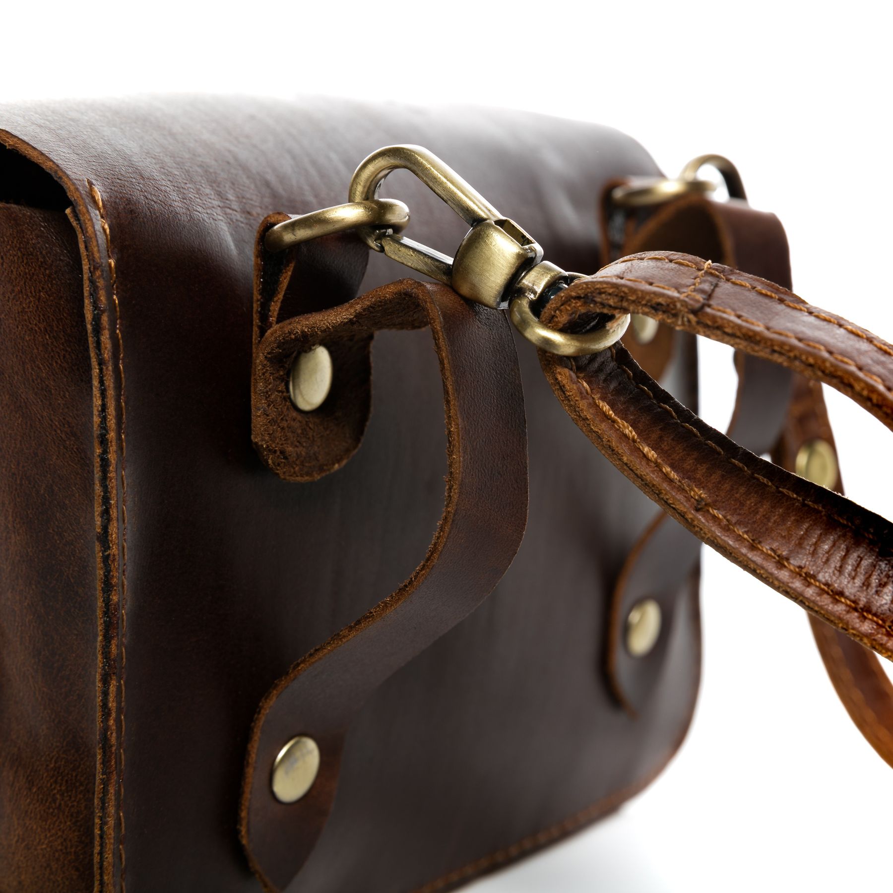 SID & VAIN Hüfttasche & Umhängetasche Leder klein HEATHROW braun-cognac 11110