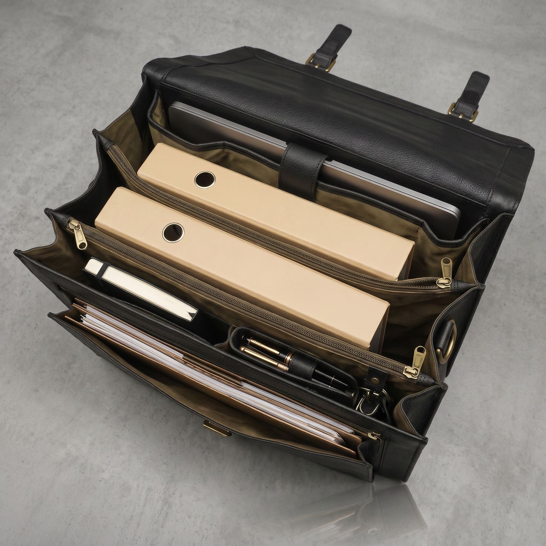 Aktentasche Leder braun 15" ASHTON Dokumententasche groß