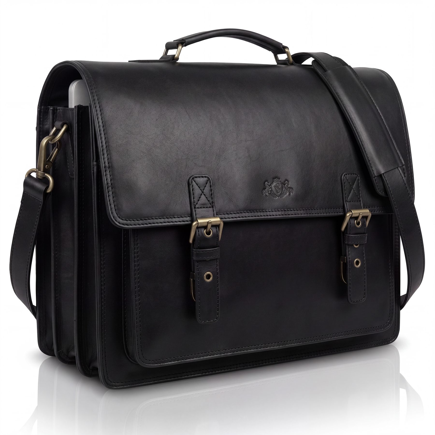 Lehrertasche Leder braun 15" ASHTON