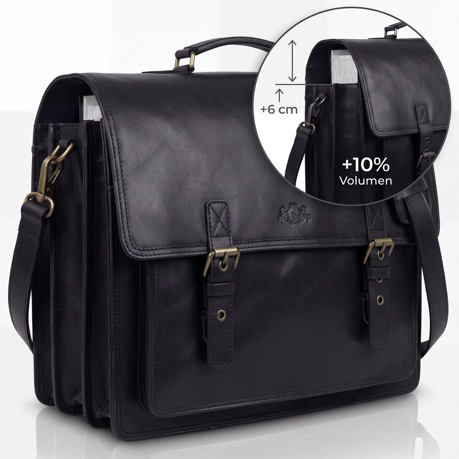 Lehrertasche Leder braun 15" ASHTON