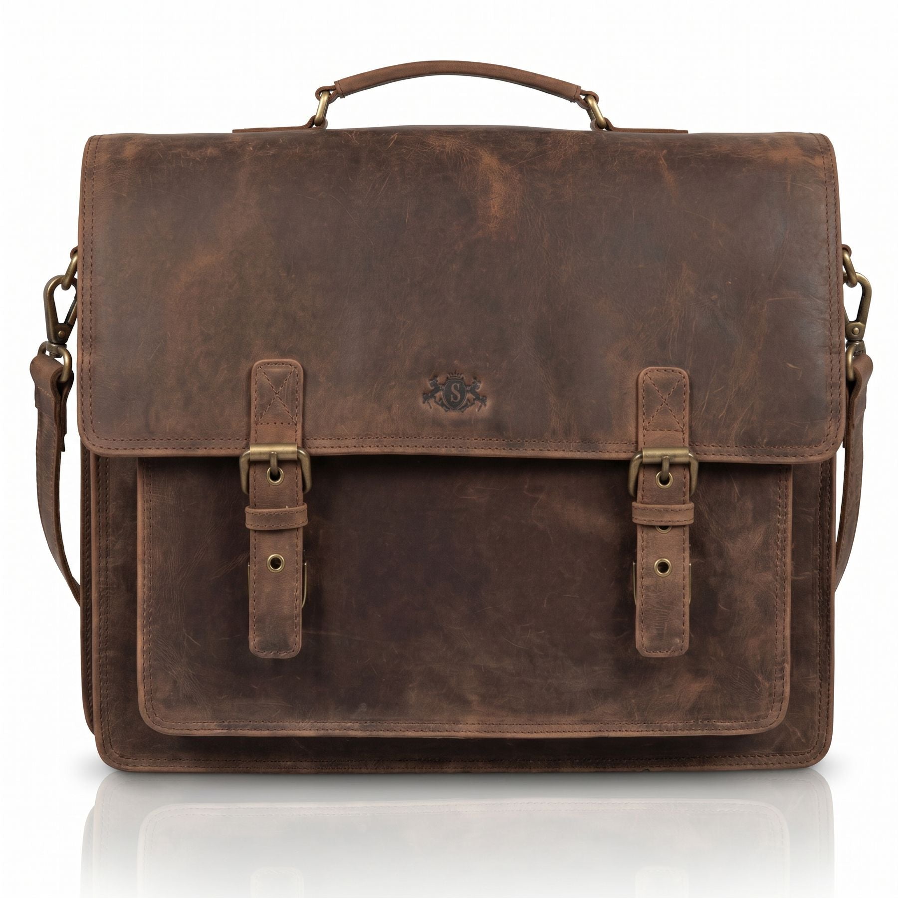 Aktentasche Leder braun 15" ASHTON Dokumententasche