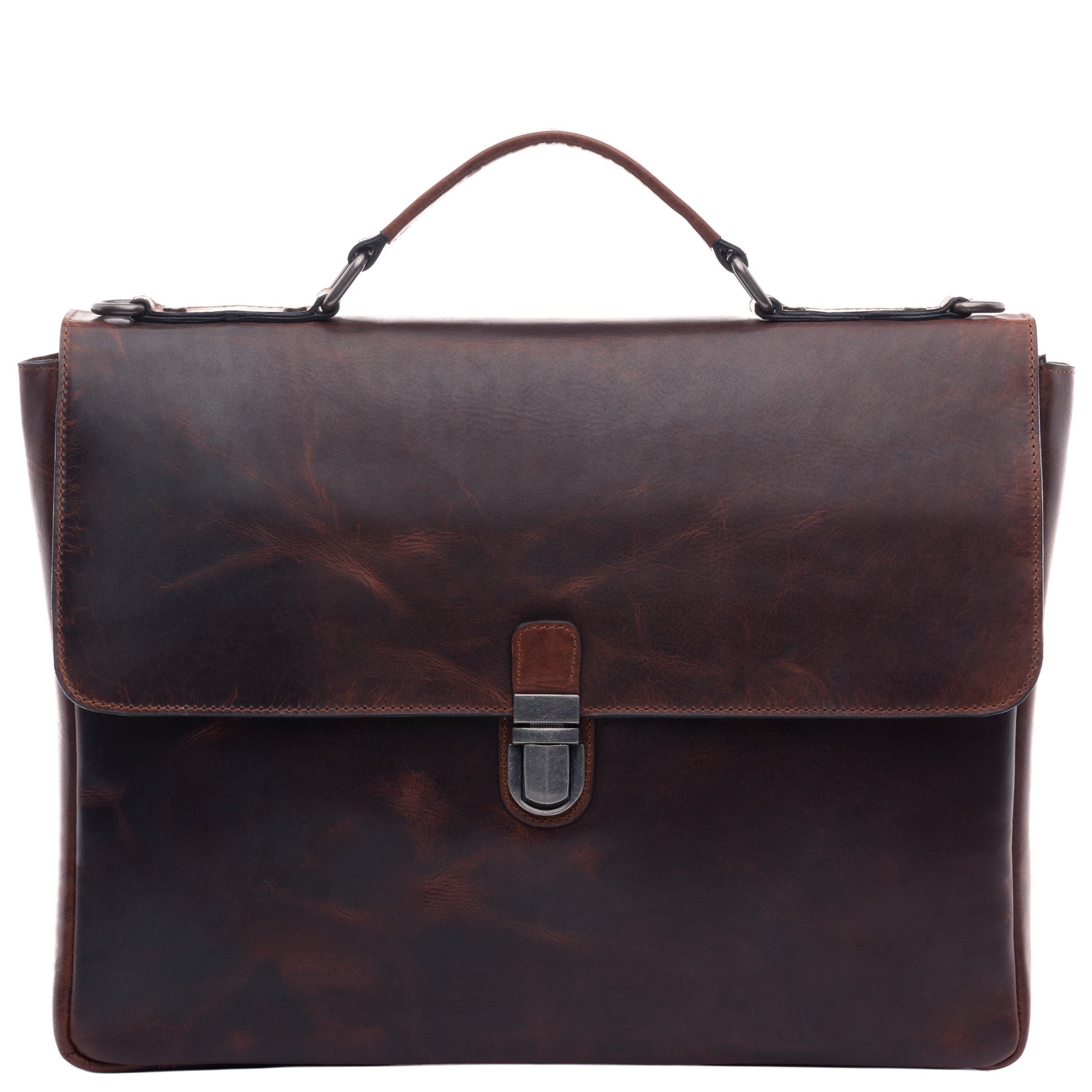SID & VAIN Arbeitstasche Leder ADRIAN dunkelbraun 45649