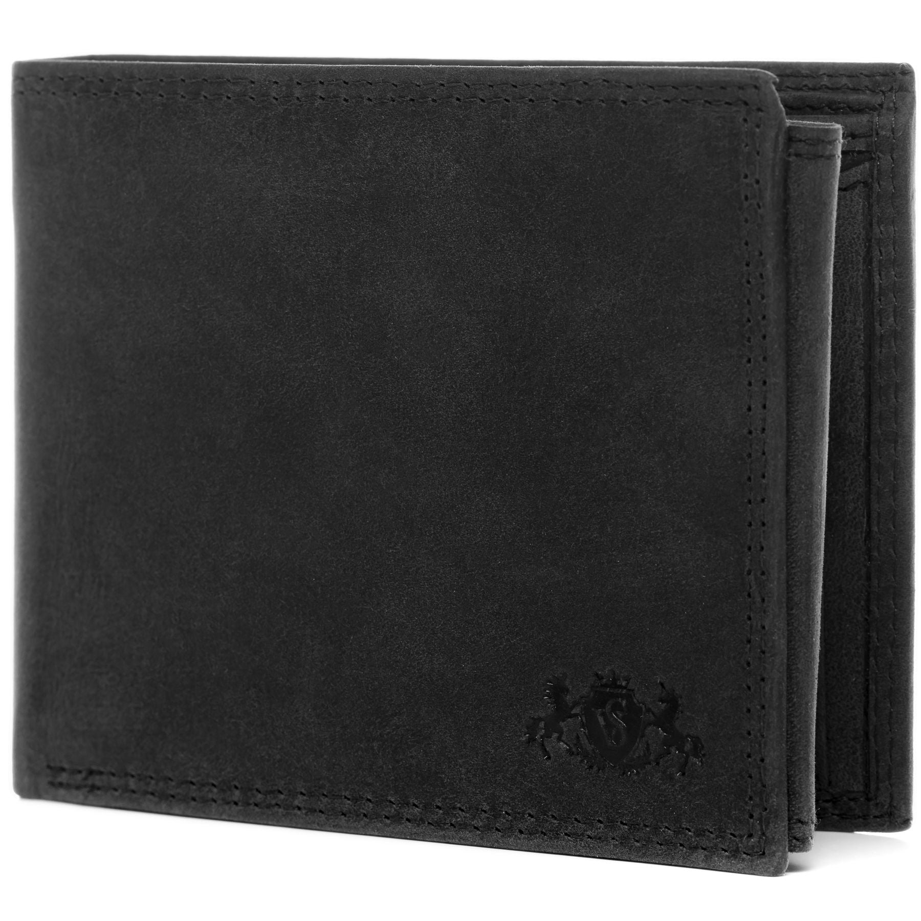 SID & VAIN Geldbeutel Leder JACK greyish-schwarz 15146