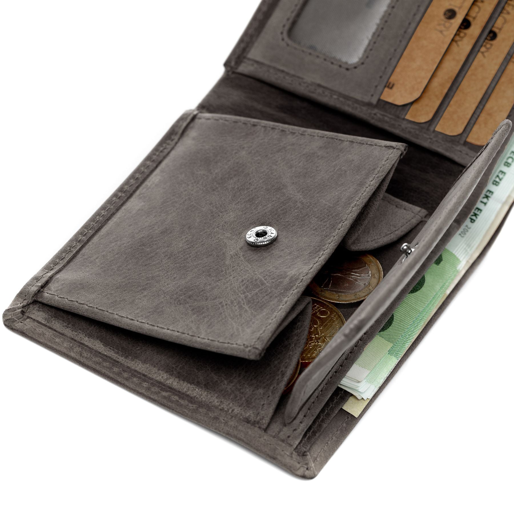 SID & VAIN Geldbeutel Leder Karten JACOB dark-brown 23611