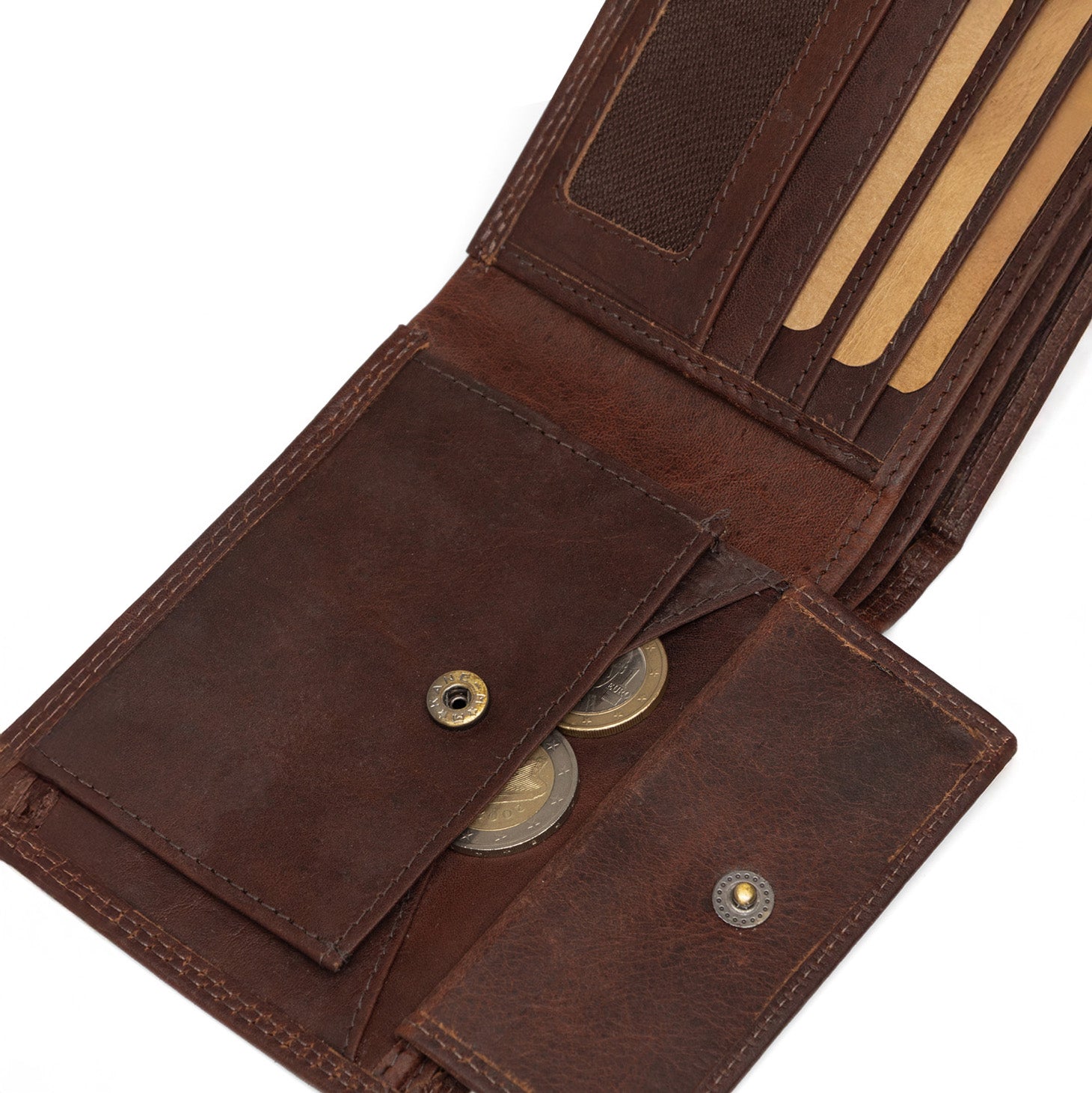 Geldbörse schmal JACOB Natur-Leder braun
