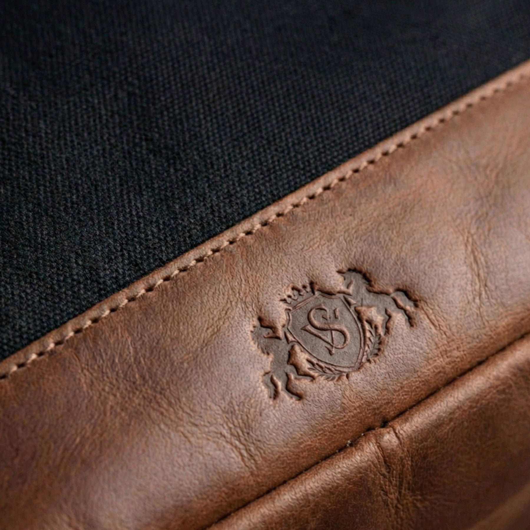 6457-SID & VAIN wash - M - H-91 - BEAU black-brown CANVAS-PULL-UP-feature