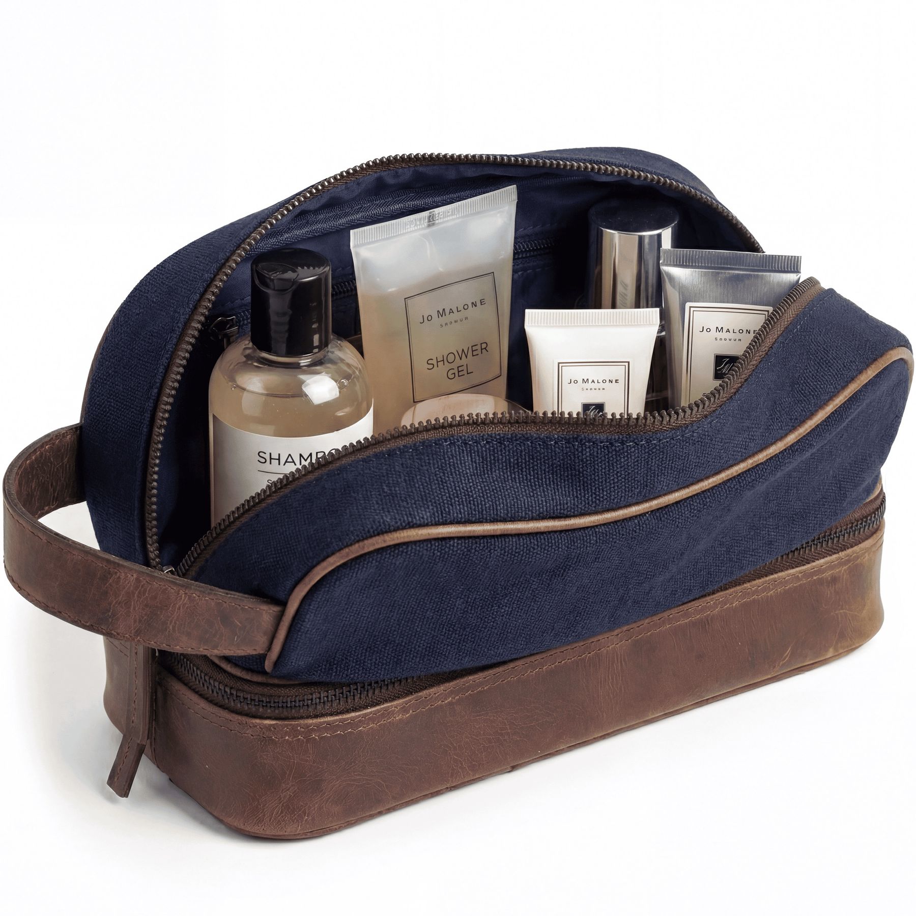 6049-SID & VAIN wash - M - H-92 - CARTER blue-brown CANVAS-PULL-UP-Detail-1