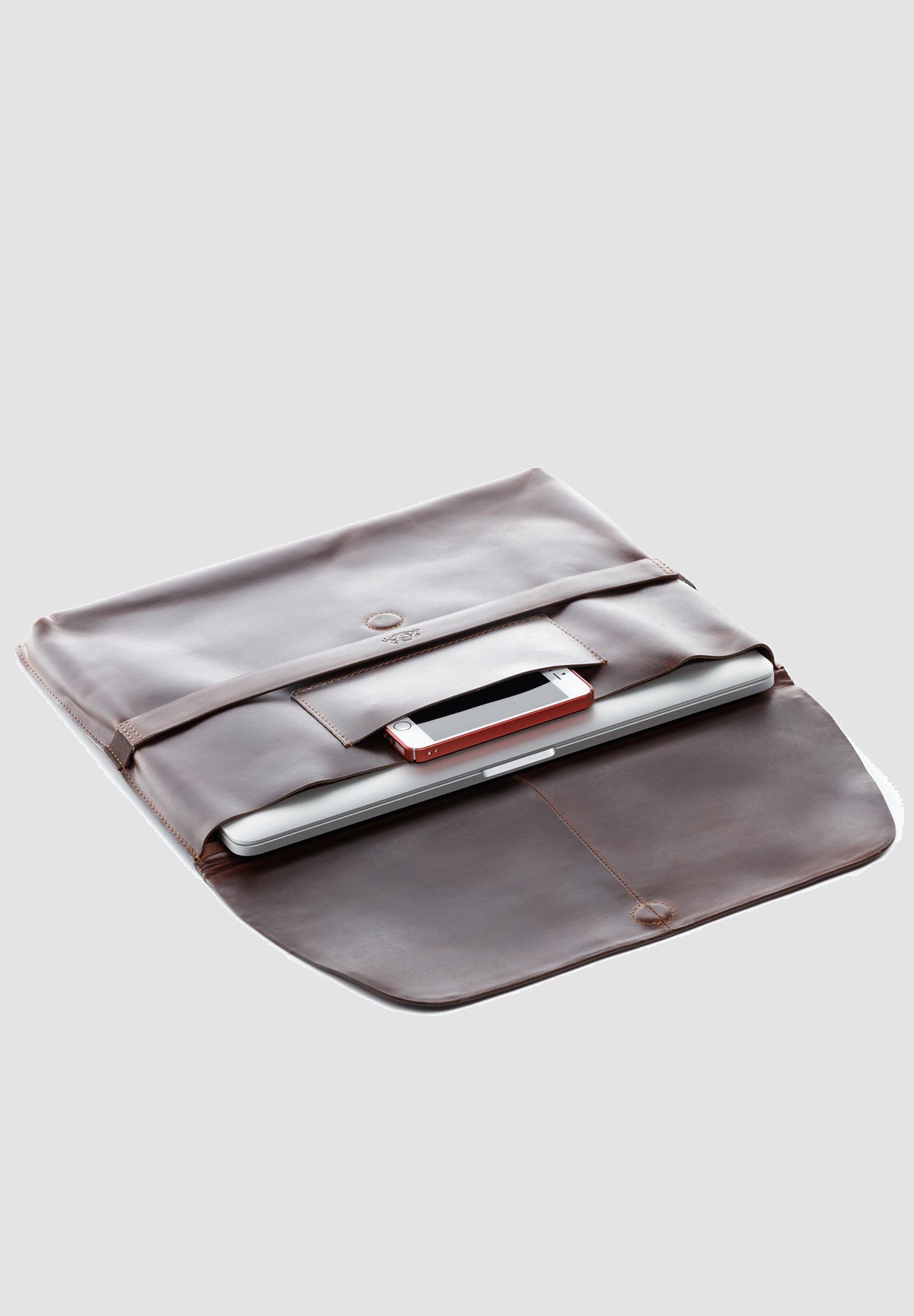 SID & VAIN Laptophülle Leder HARVORD 15-brown 26841