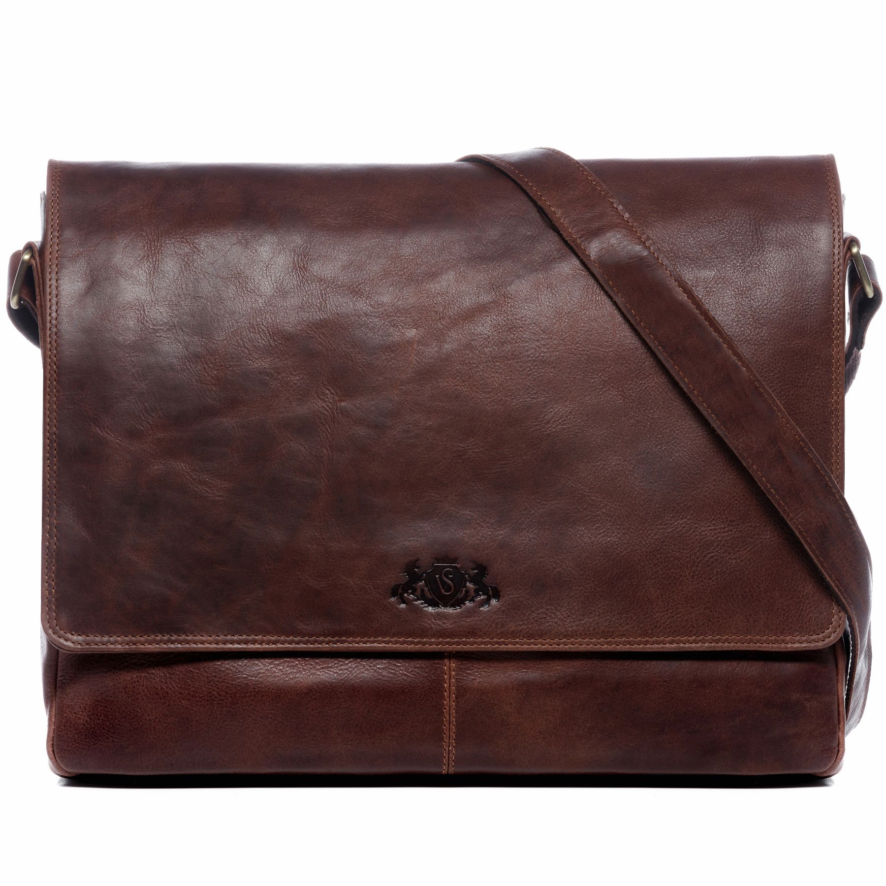Umhängetasche  SPENCER Natur-Leder braun