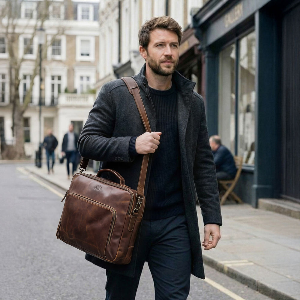 Laptoptasche SIMON Naturleder braun