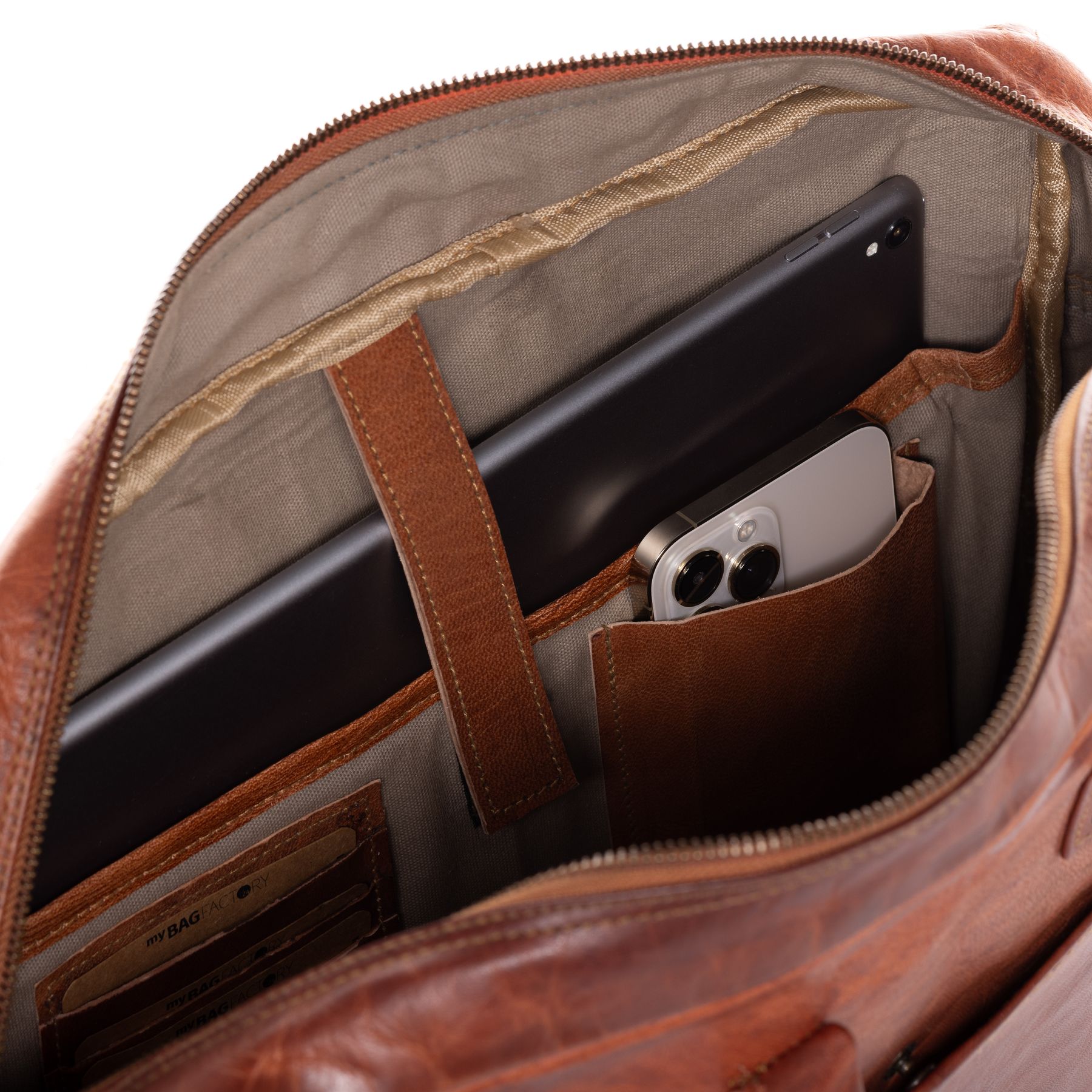Laptoptasche CEDAR Ziegenleder braun