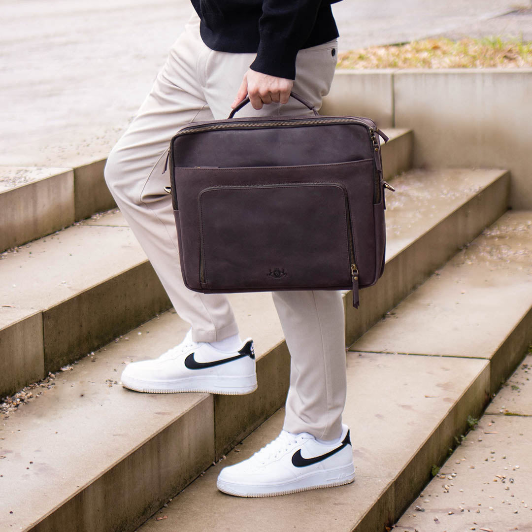 Lehrertasche CHELSEA Büffelleder braun