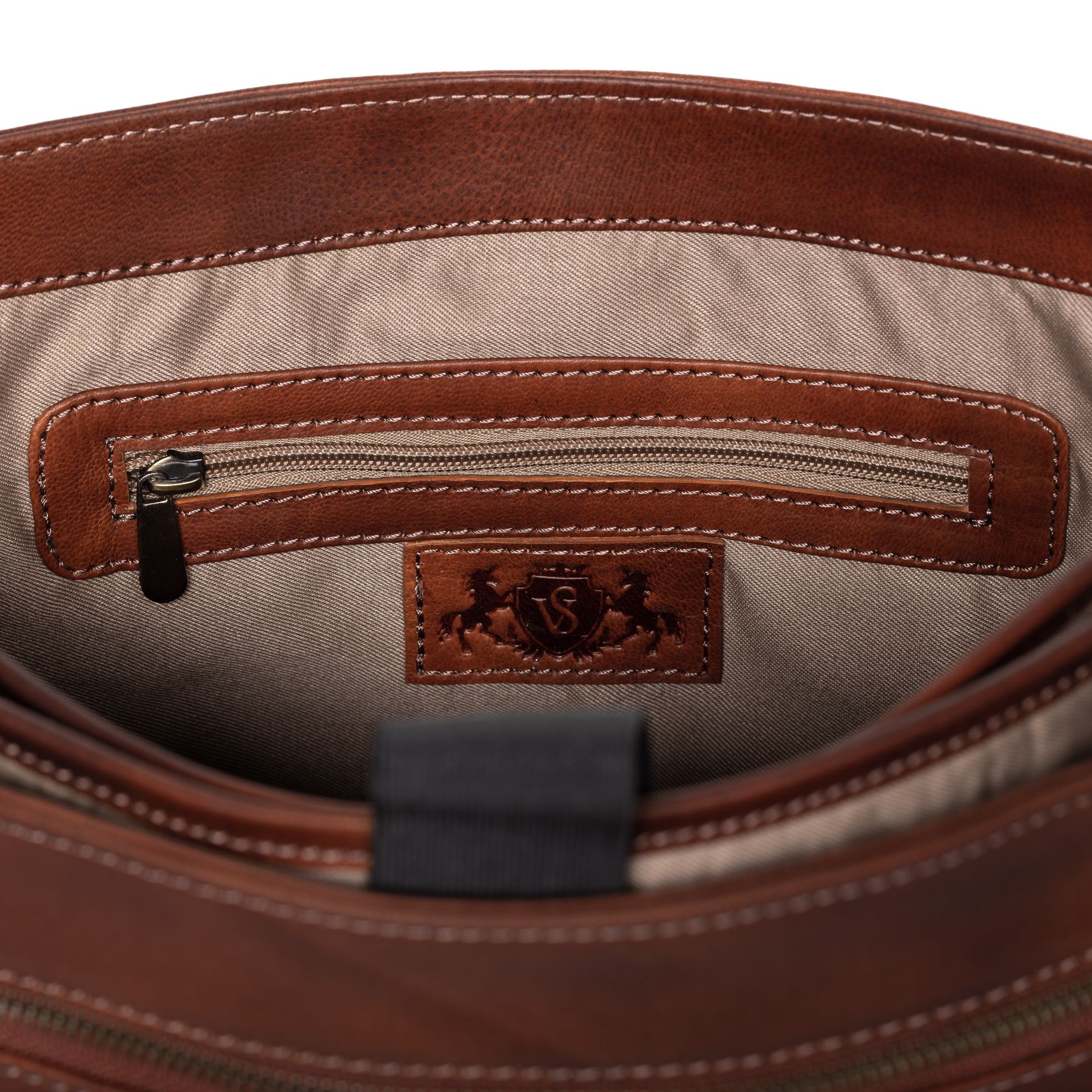 SID & VAIN Laptoptasche Leder Messenger Bag Leder XL SPENCER  34529