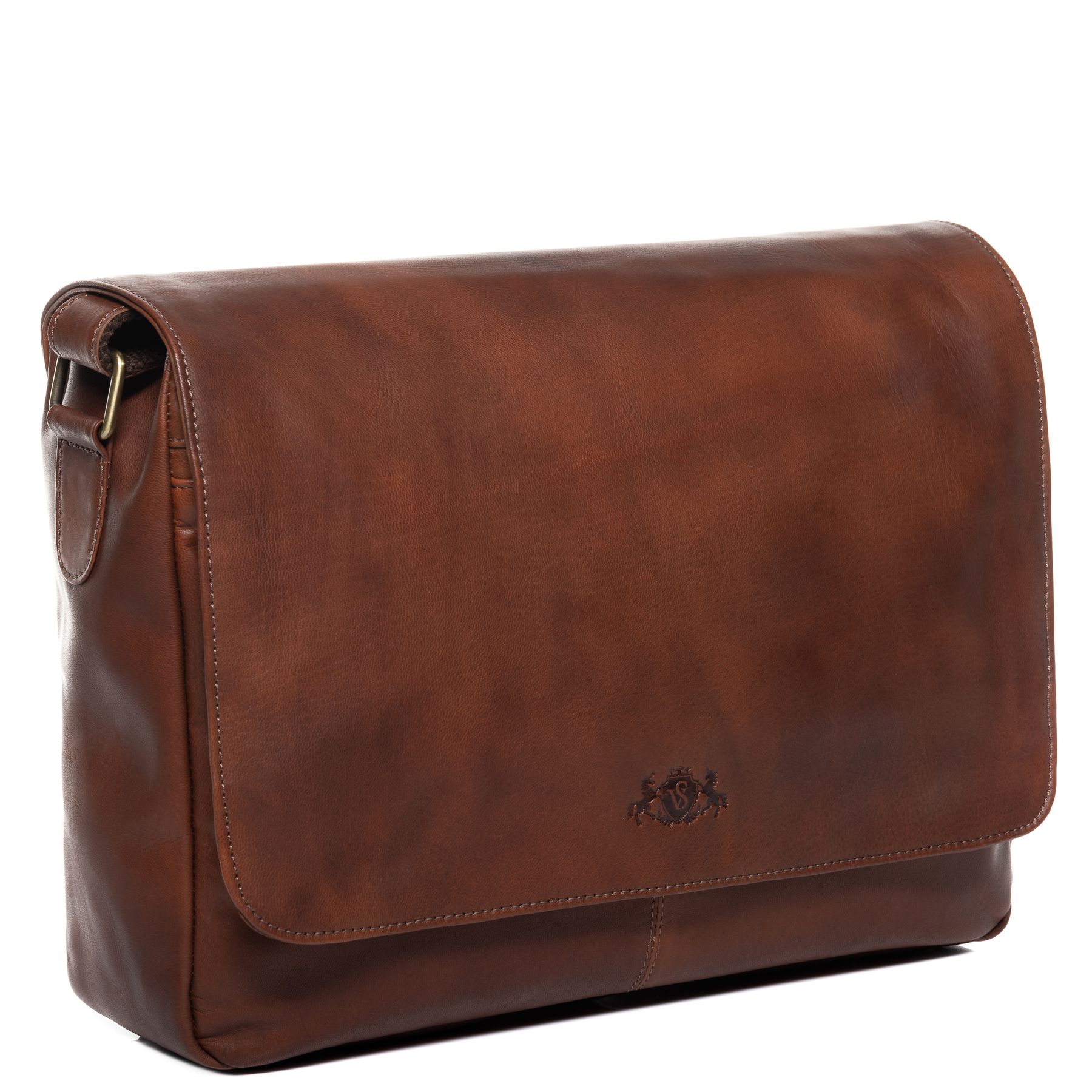 SID & VAIN Laptoptasche Leder Messenger Bag Leder XL SPENCER  34528