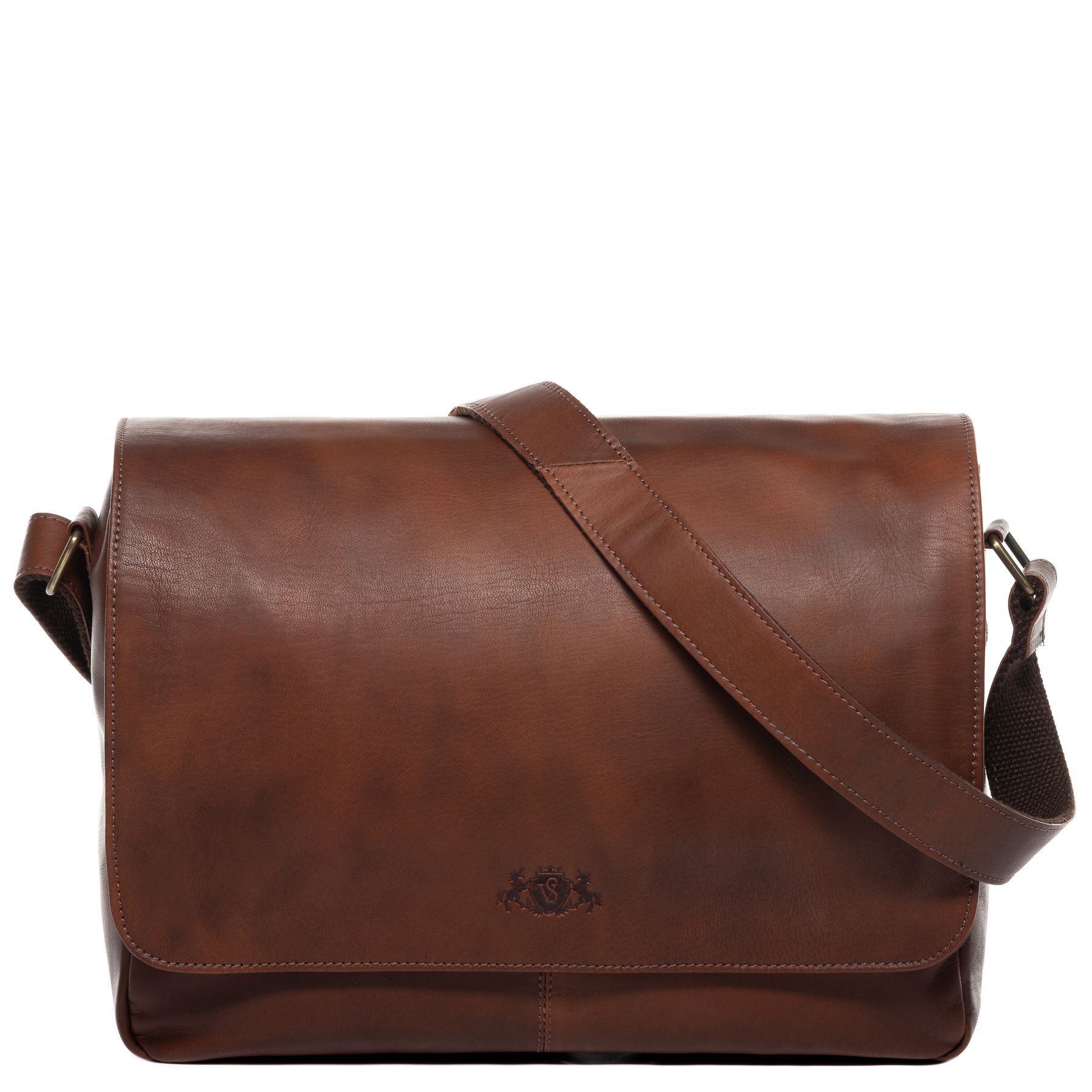 SID & VAIN Laptoptasche Leder Messenger Bag Leder XL SPENCER  34531