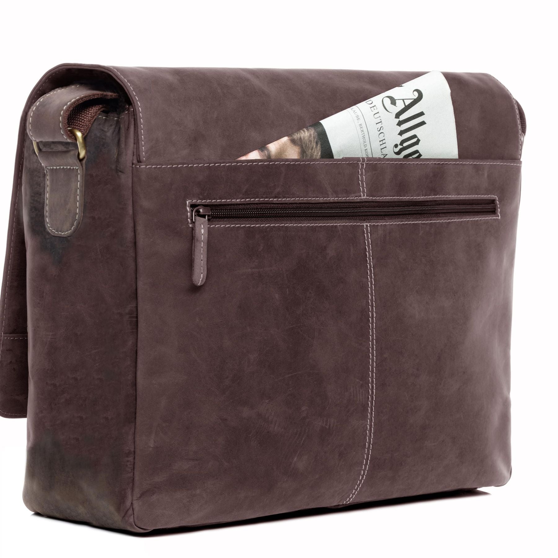 SID & VAIN Laptoptasche Leder Messenger Bag Leder XL SPENCER  29251