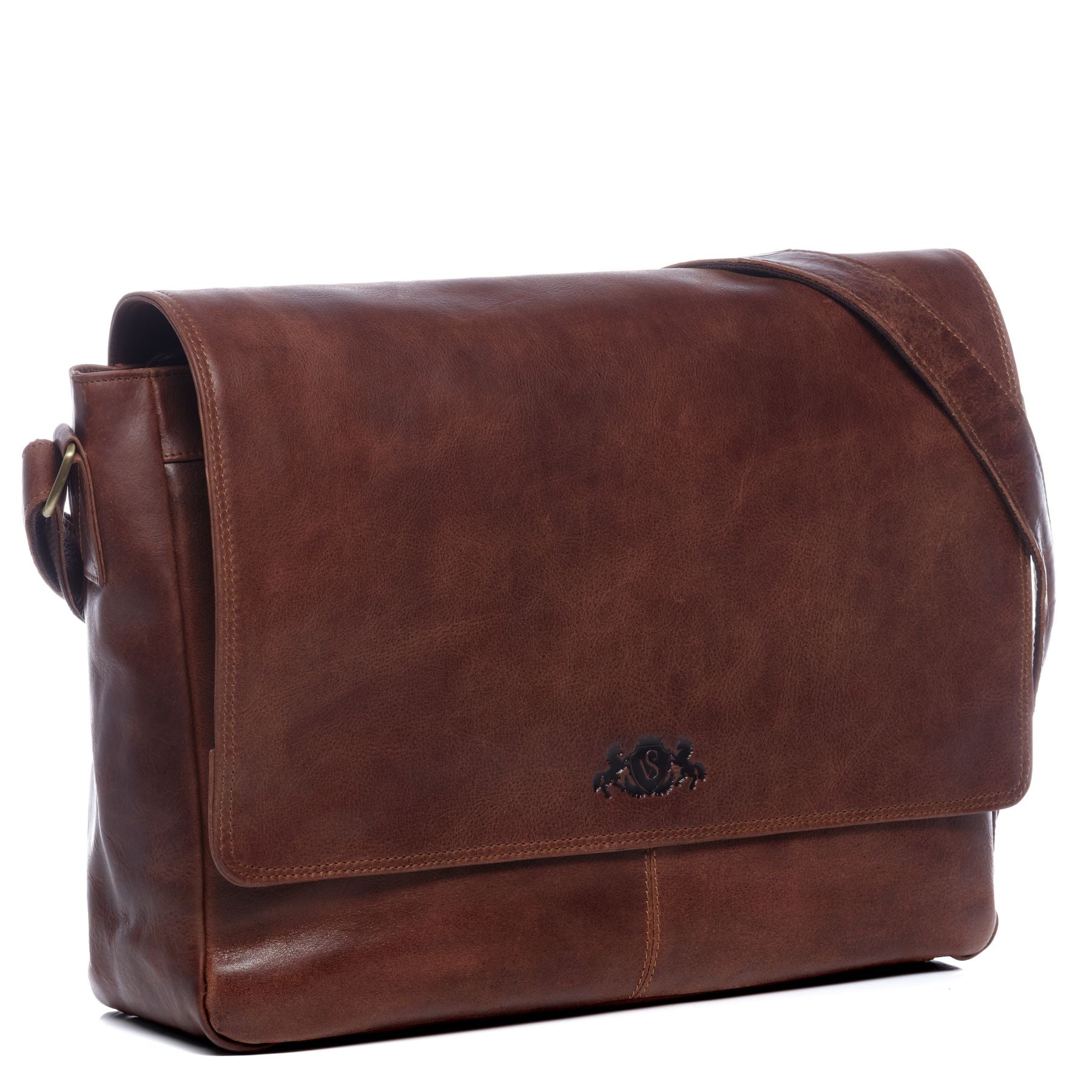 SID & VAIN Laptoptasche Leder Messenger Bag Leder XL SPENCER  29261