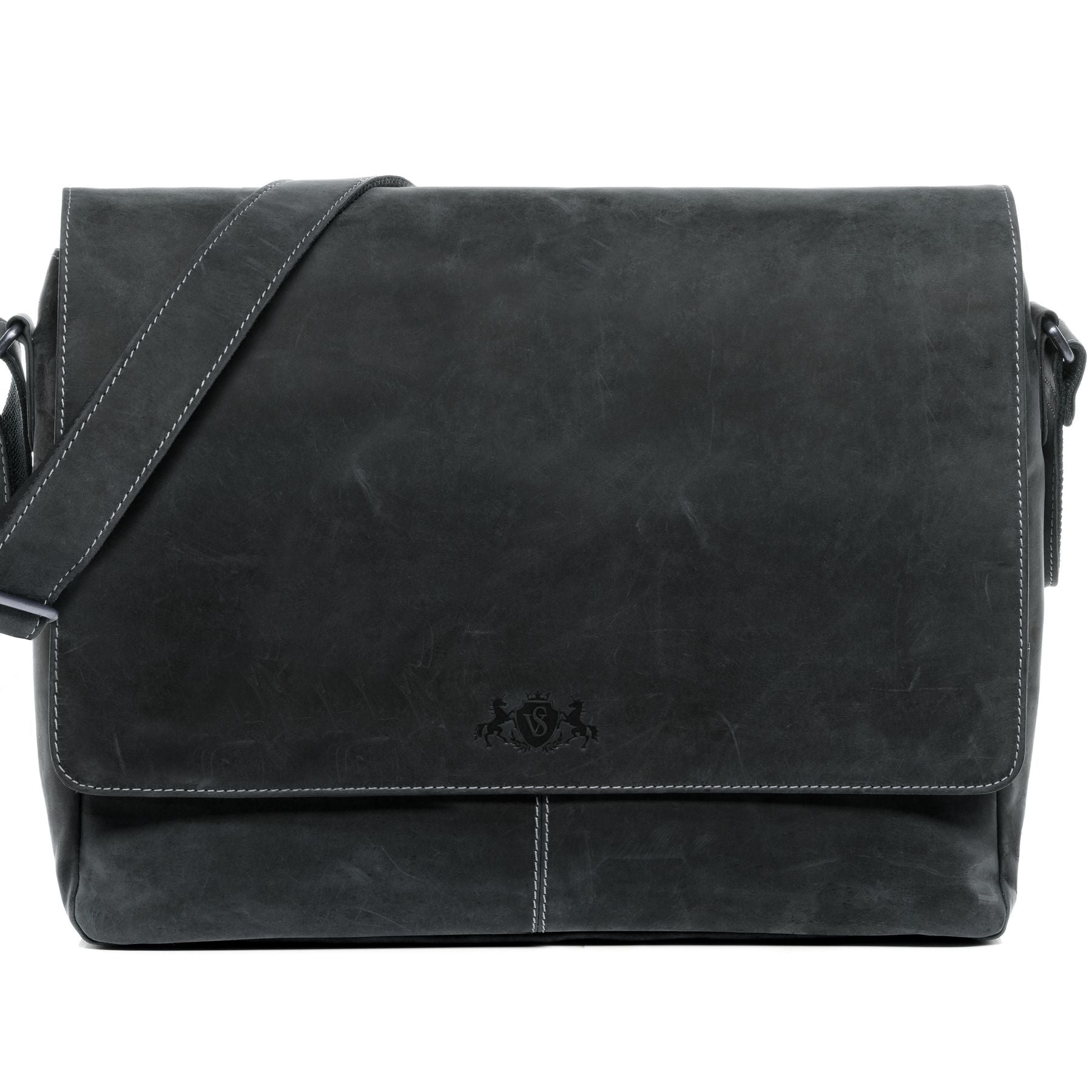 SID & VAIN Laptoptasche Leder Messenger Bag Leder XL SPENCER  29264