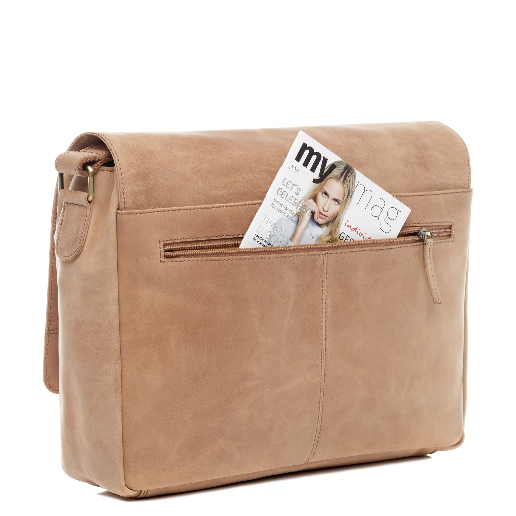SID & VAIN Laptoptasche Leder Messenger Bag Leder XL SPENCER  29244