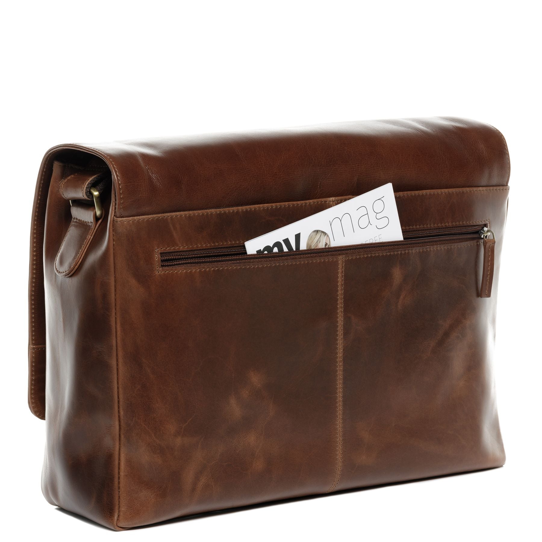 SID & VAIN Laptoptasche Leder Messenger Bag Leder XL SPENCER  29241