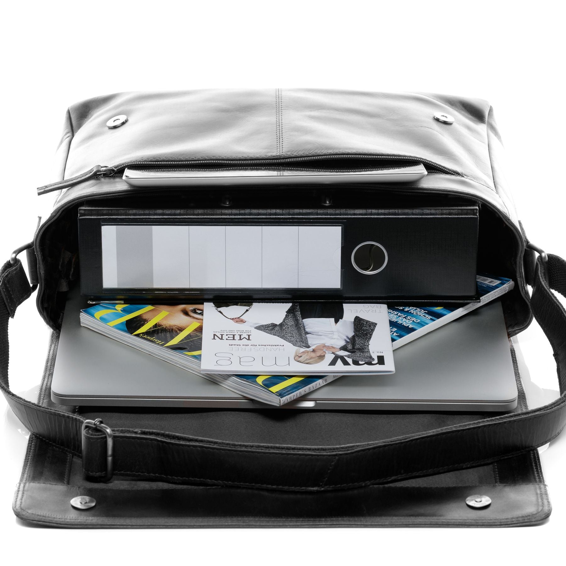SID & VAIN Laptoptasche Leder Messenger Bag Leder XL SPENCER  29270