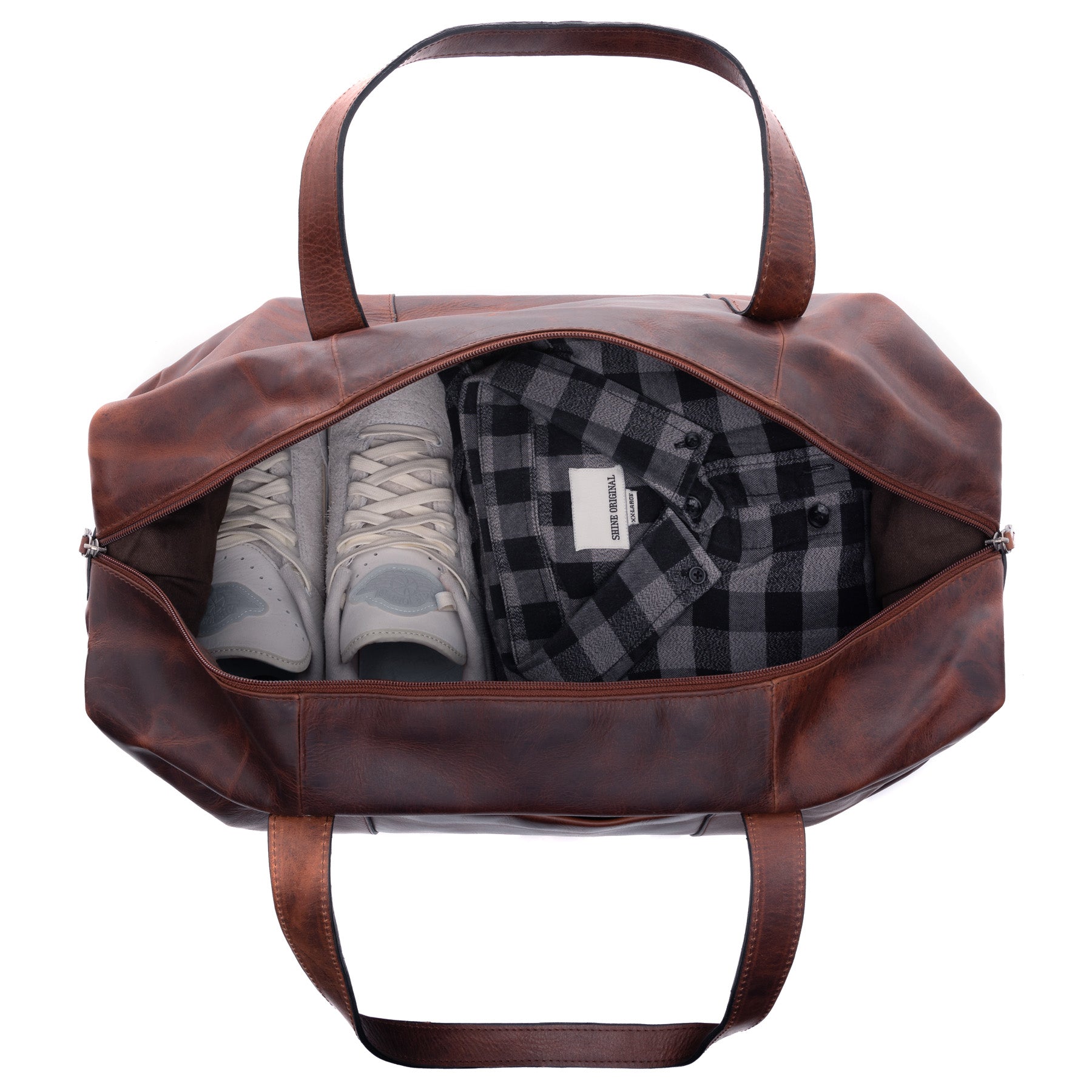 Weekender AUBURN Natur-Leder