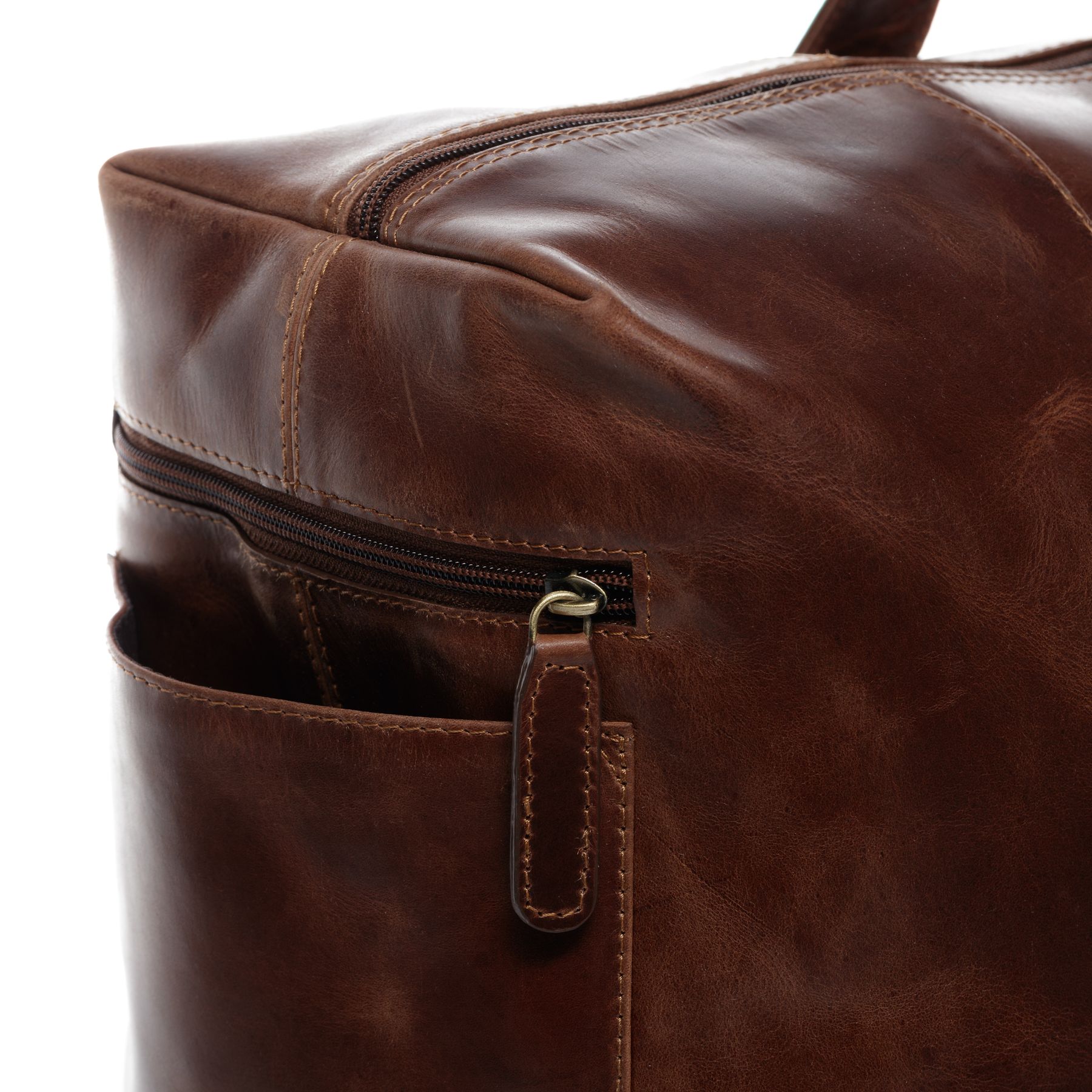 SID & VAIN Reisetasche Leder XL BRISTOL XL-brown 16273