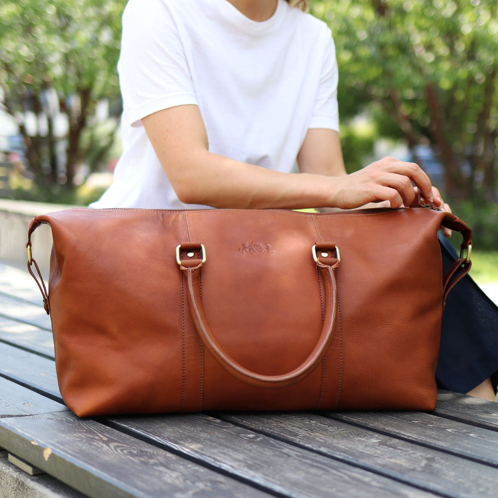 Weekender HARPER Ziegenleder braun