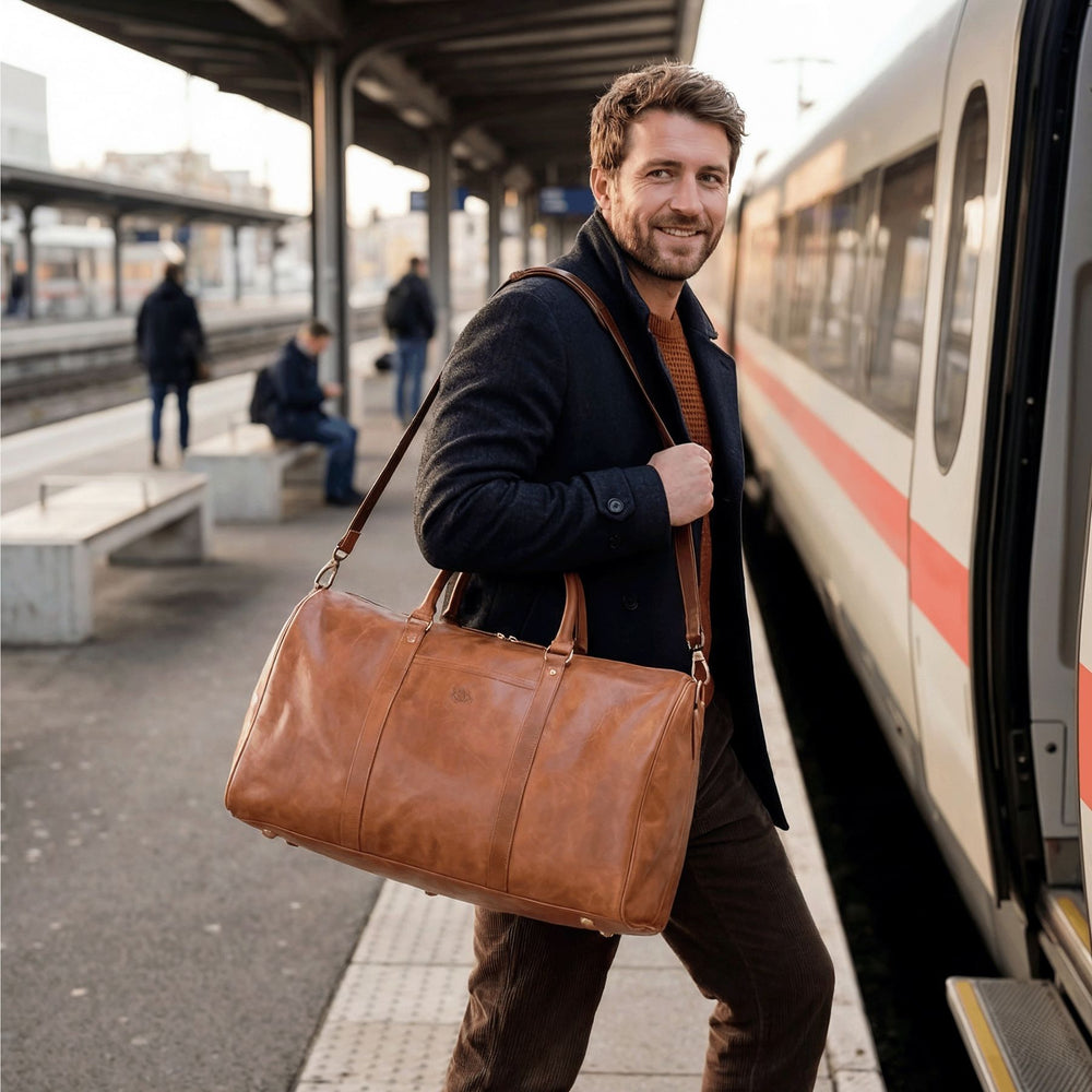 Weekender SKYLER Ziegenleder braun
