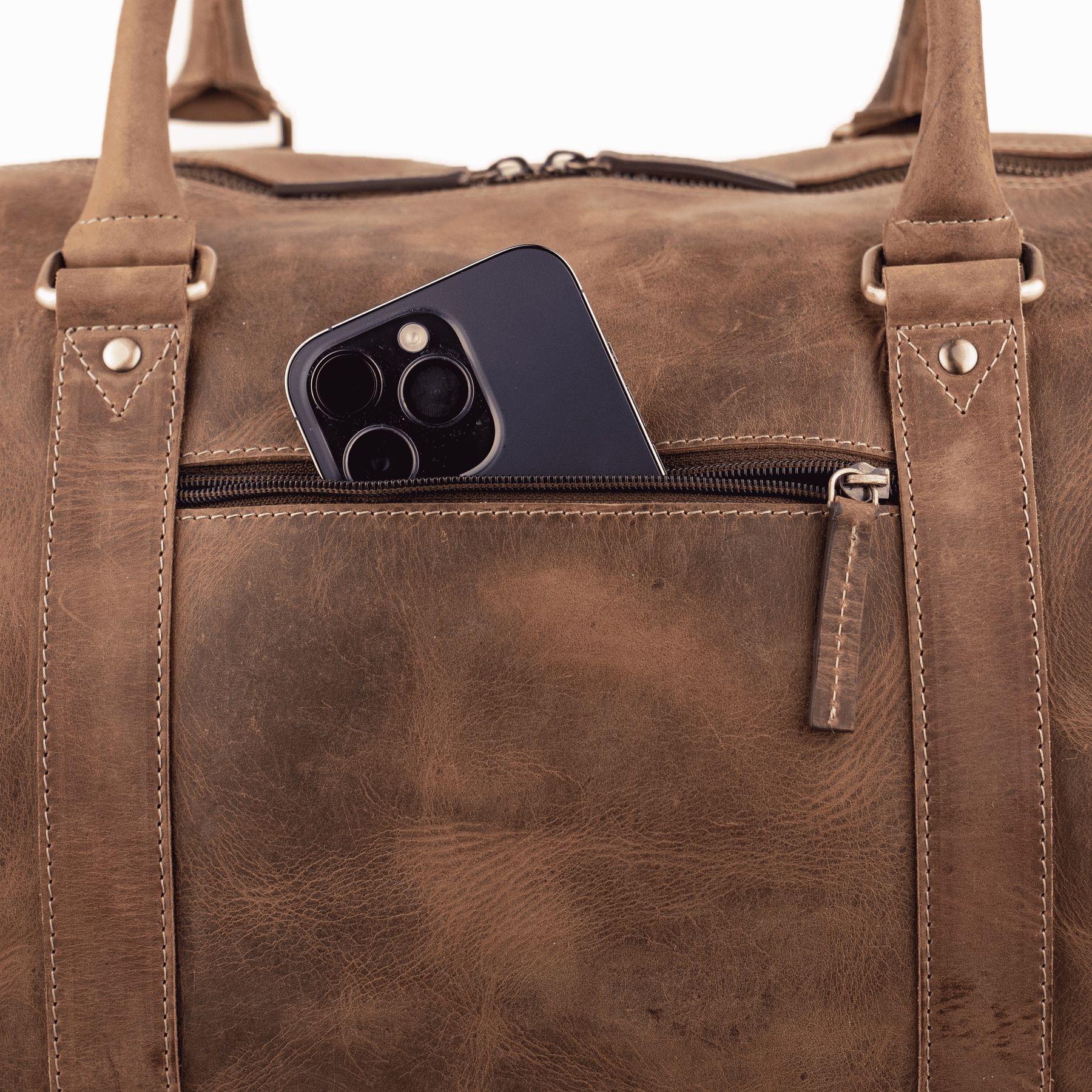 6375-SID & VAIN travel-weekender - XL - NT-68 - HANK 401-Light-Cognac HUNTER-Detail-4