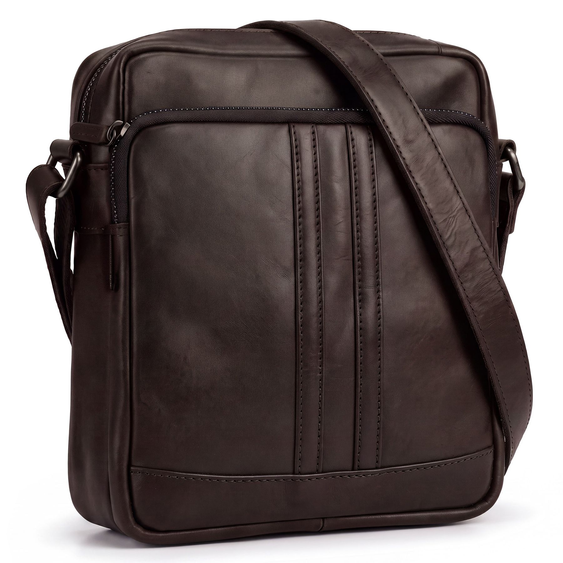 Schultertasche ASHTON Natur-Leder
