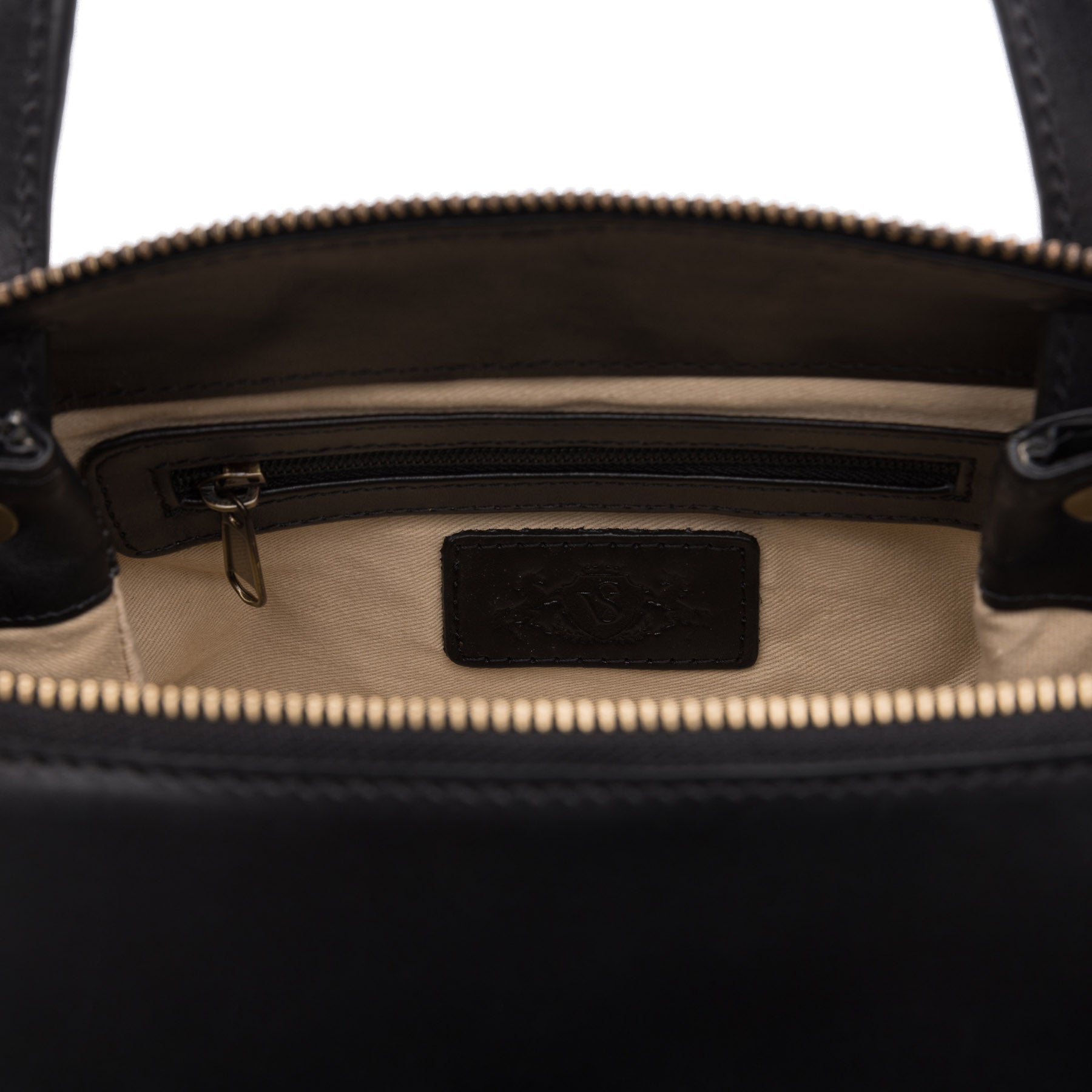 SID & VAIN Henkel & Umhängetasche Leder klein ATLANTA schwarz 38886