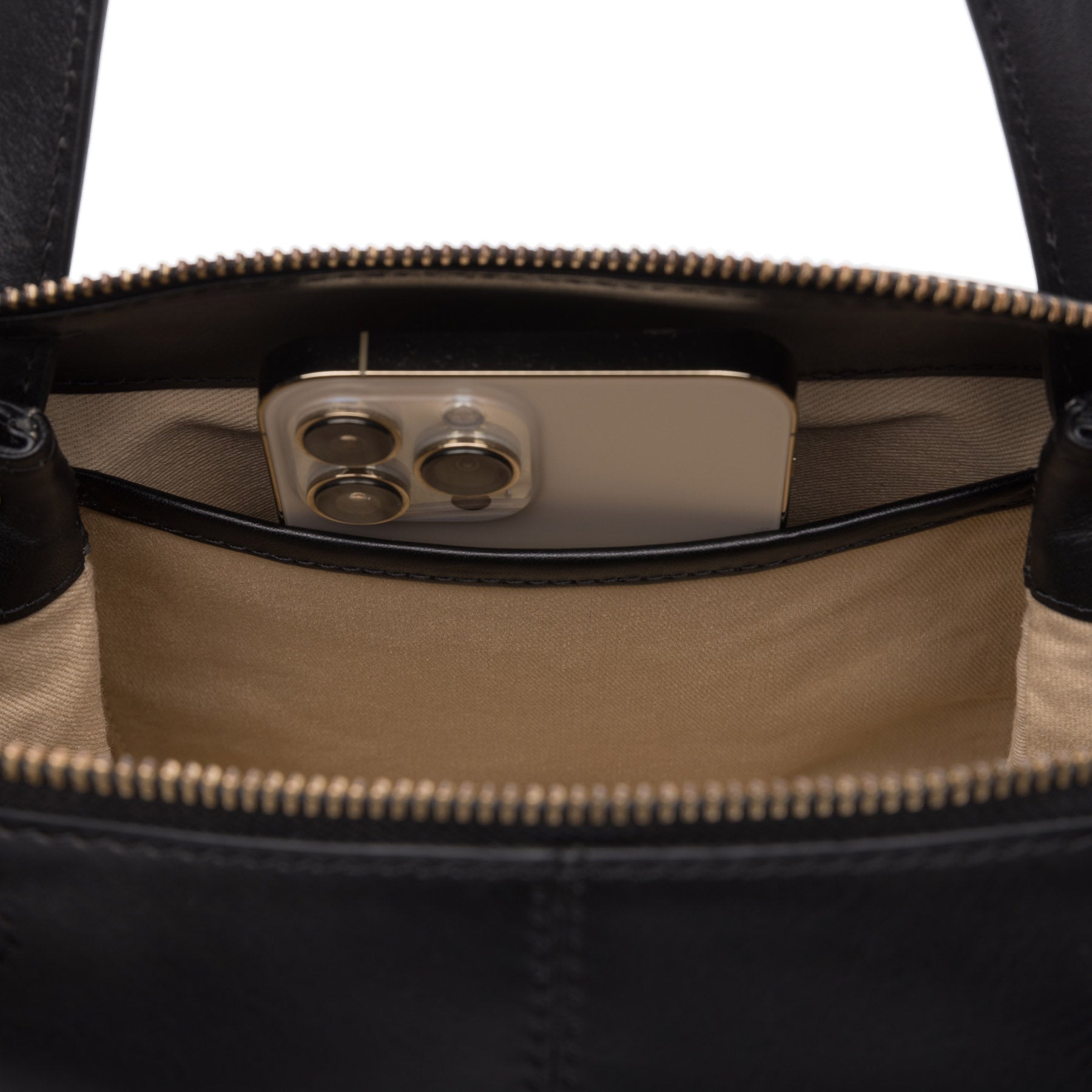 SID & VAIN Henkel & Umhängetasche Leder klein ATLANTA schwarz 38887
